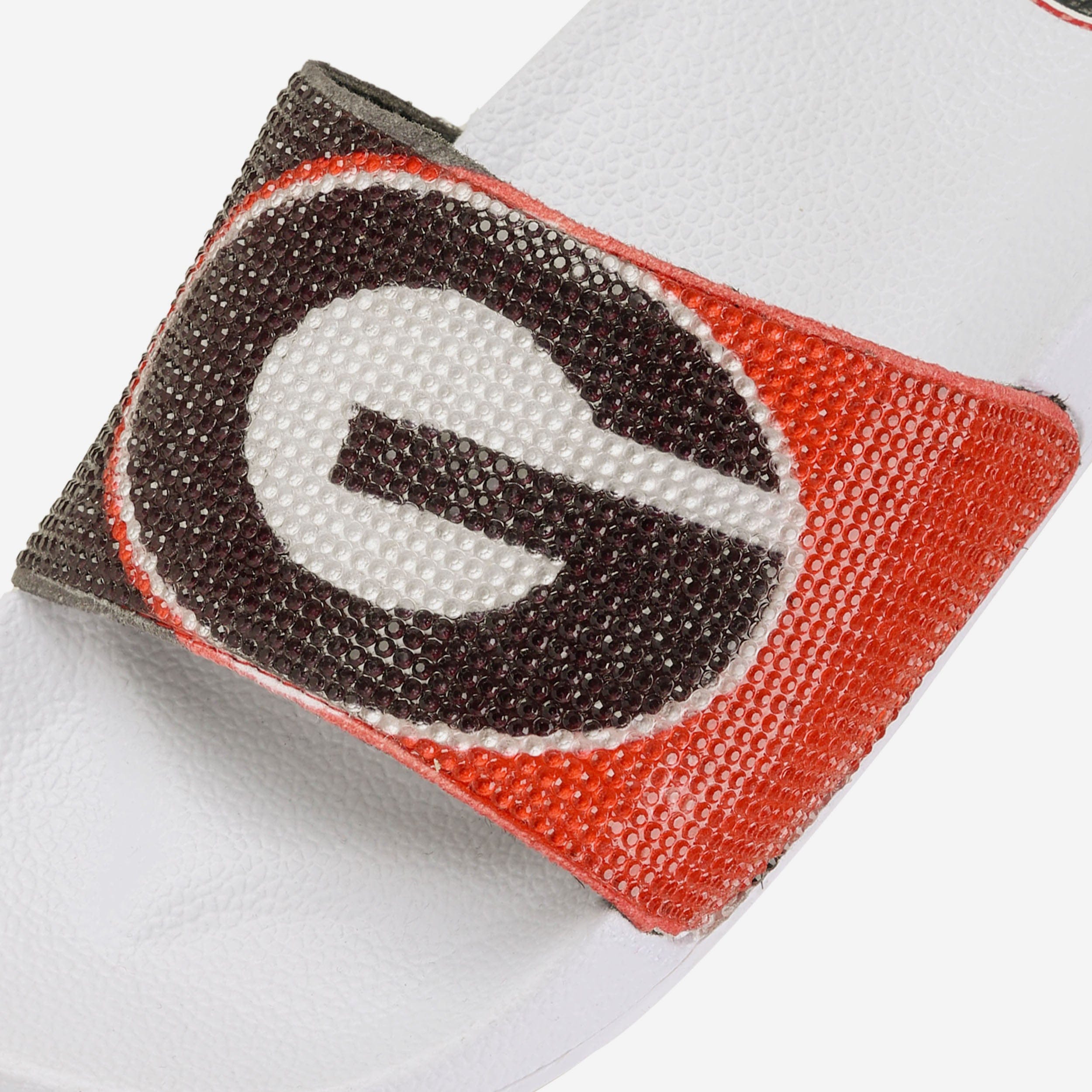 Georgia Bulldogs Women's Stunning Big Logo Shimmer Slides