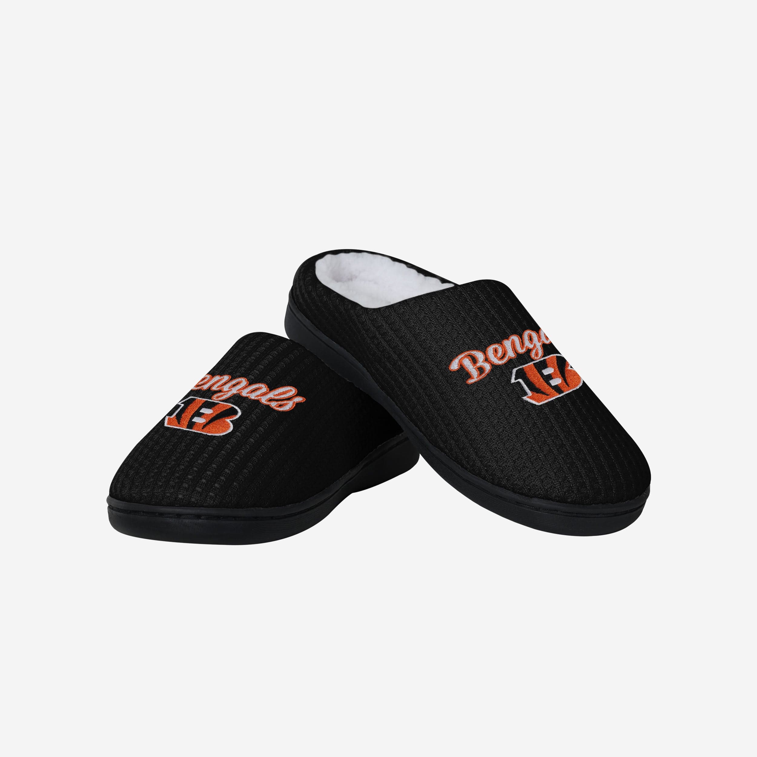 Cincinnati Bengals Women's Cozy Sherpa-Lined Memory Foam Slippers