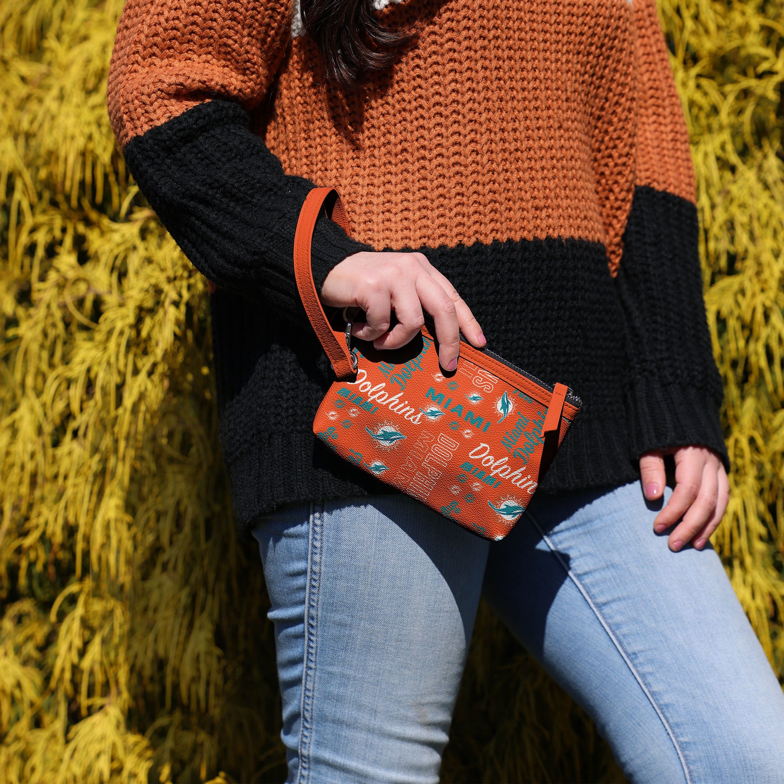 Miami Dolphins Spirited Wristlet: A Fashionable Game-Day Essential