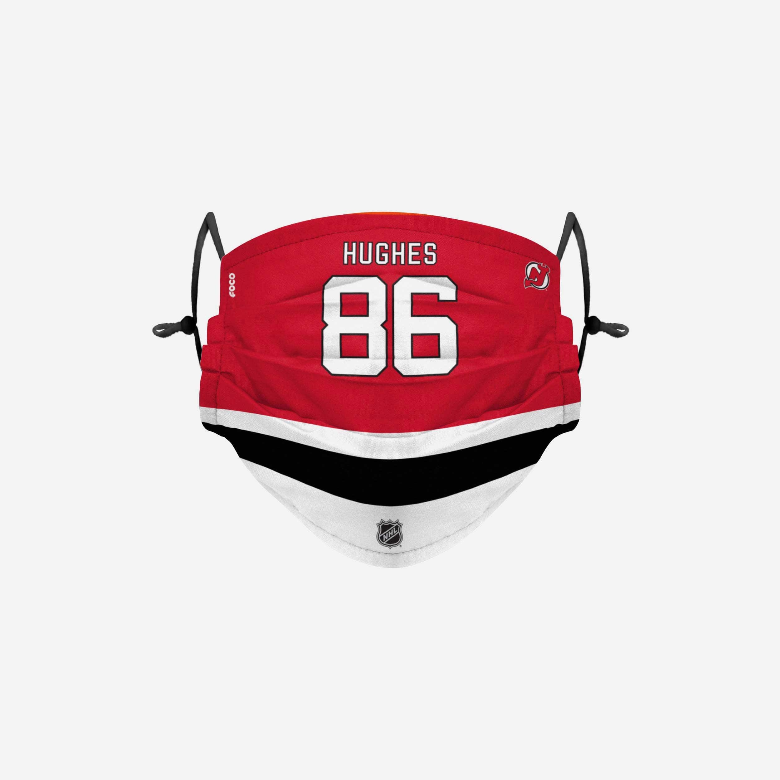 Jack Hughes New Jersey Devils Adjustable Face Cover - Must - Have for Fans!