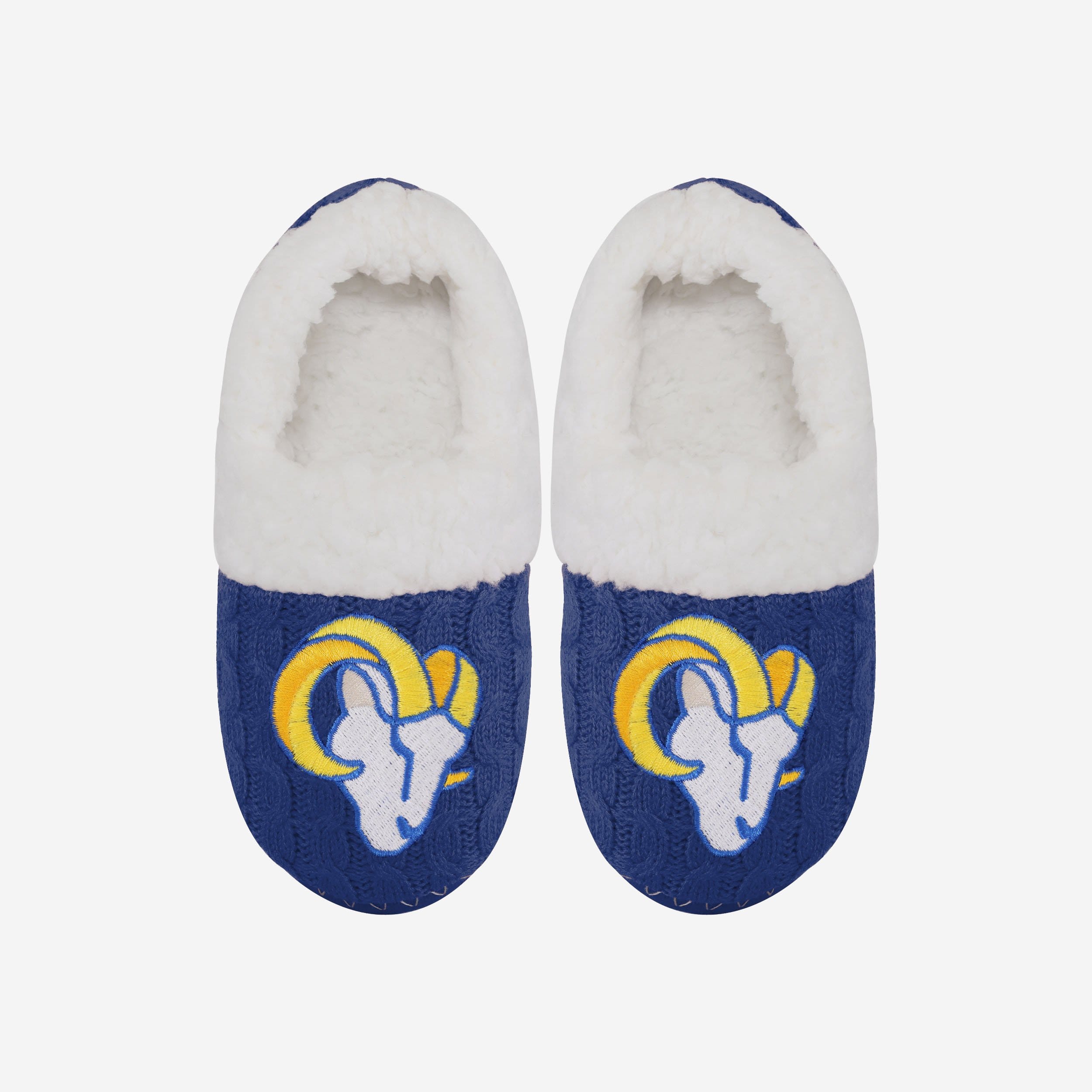 Gorgeous Los Angeles Rams Women's Team Color Moccasin Slippers - Show Your Team Spirit!