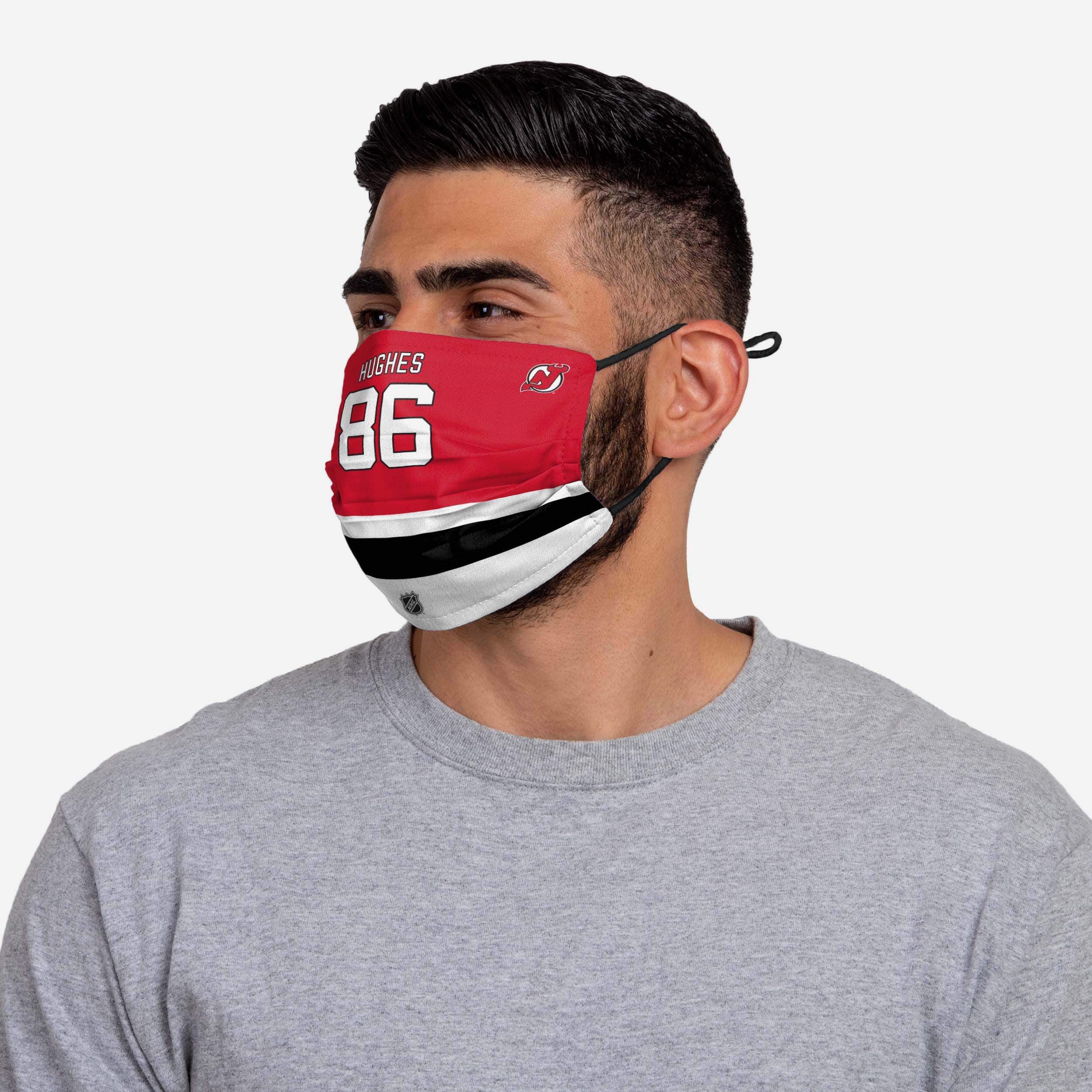 Jack Hughes New Jersey Devils Adjustable Face Cover - Must - Have for Fans!