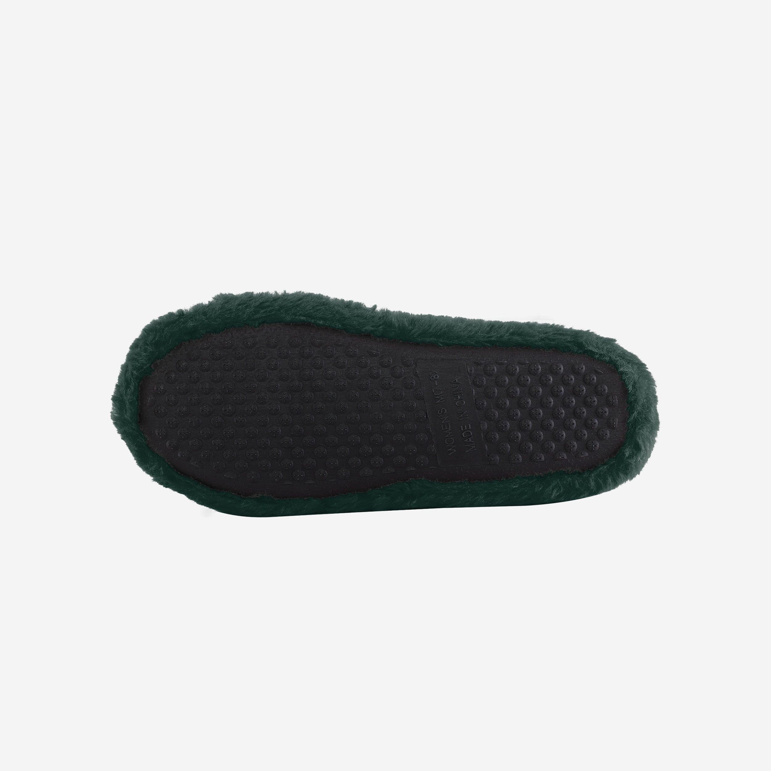 Stylish Green Bay Packers Women's Heel Strap Wordmark Fur Slides