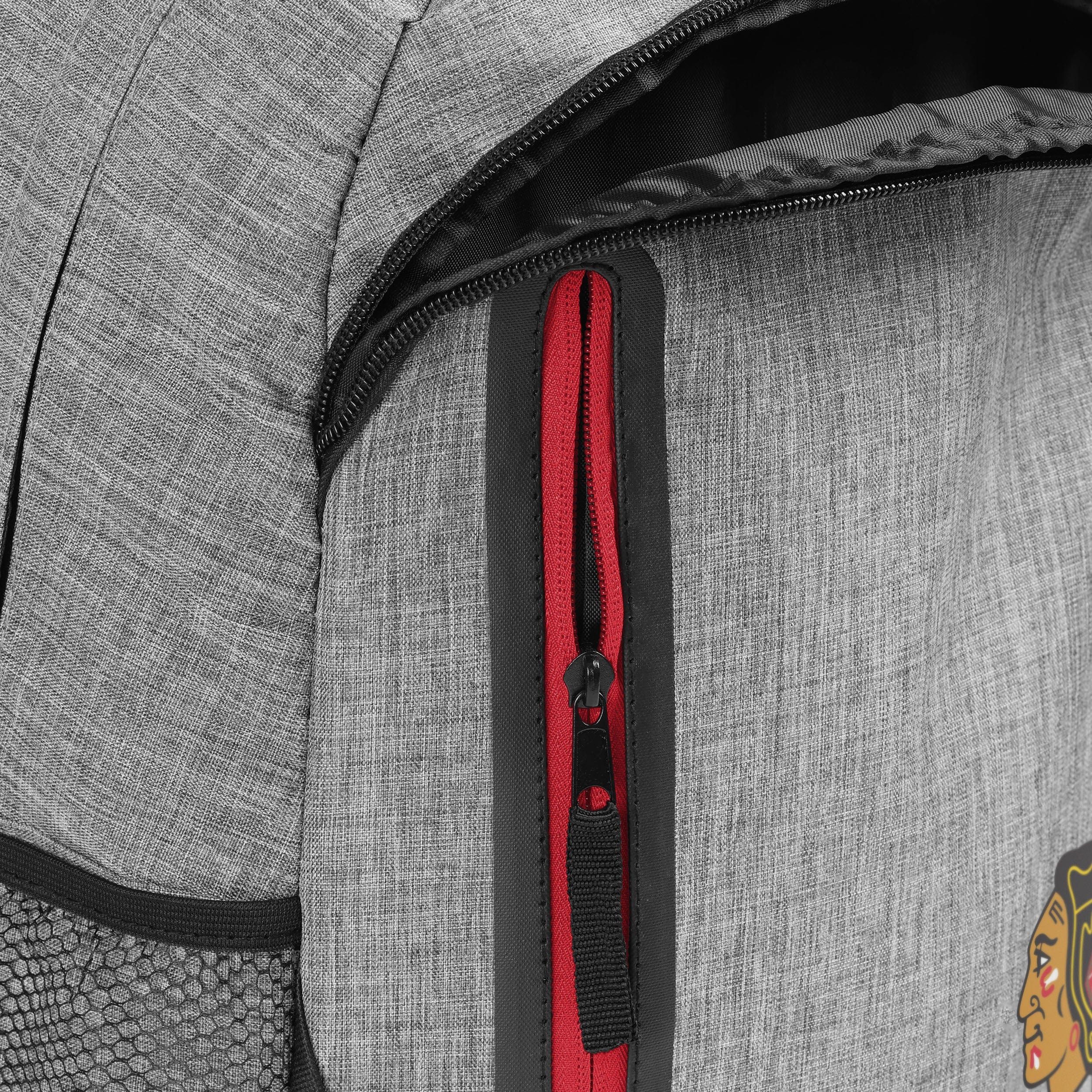 Gorgeous Chicago Blackhawks Heather Grey Bold Color Backpack