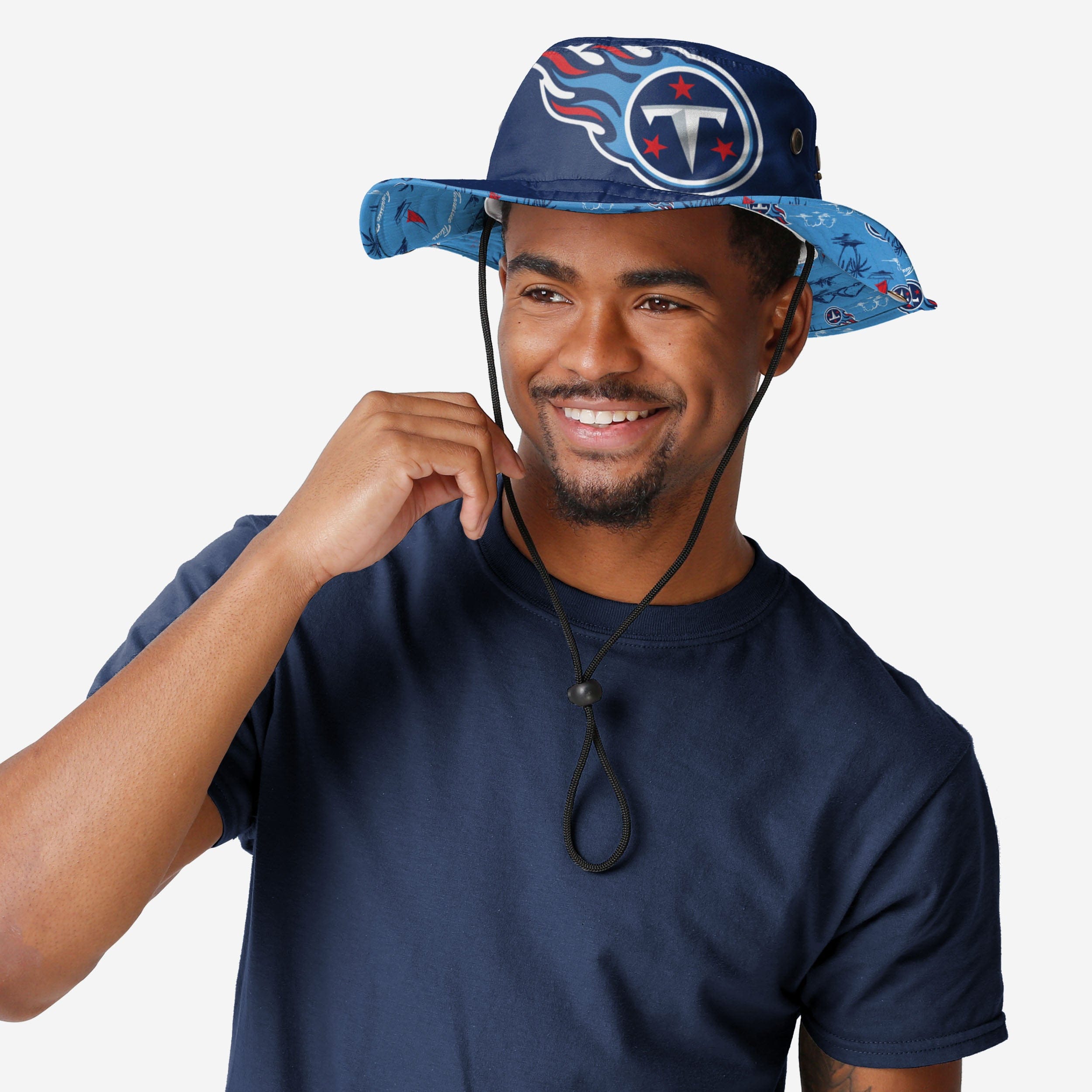 Tennessee Titans Cropped Big Logo Hybrid Boonie Hat: Stay Cool in Style!