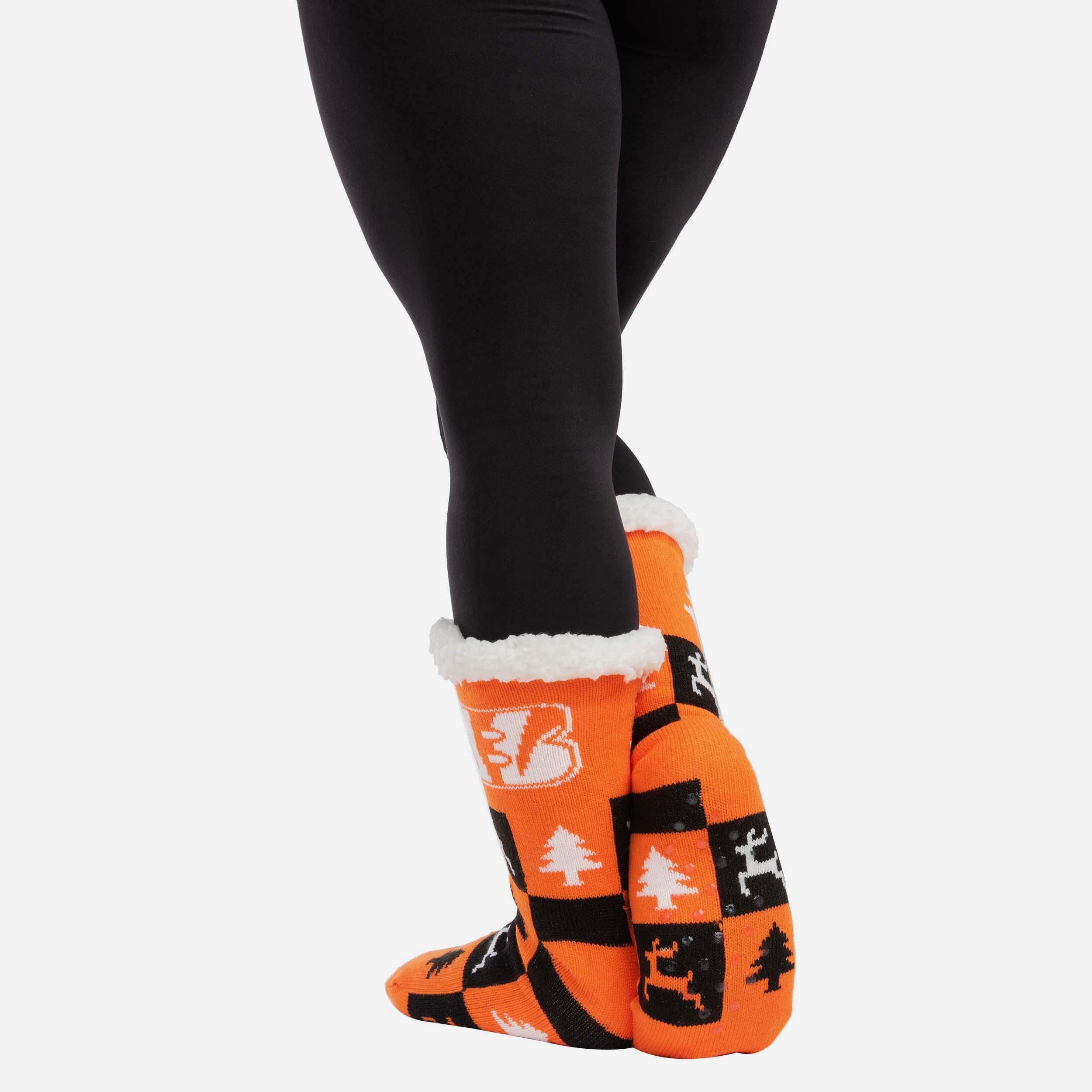Cincinnati Bengals Women's Fanatic 3-Pack Footy Slipper Socks