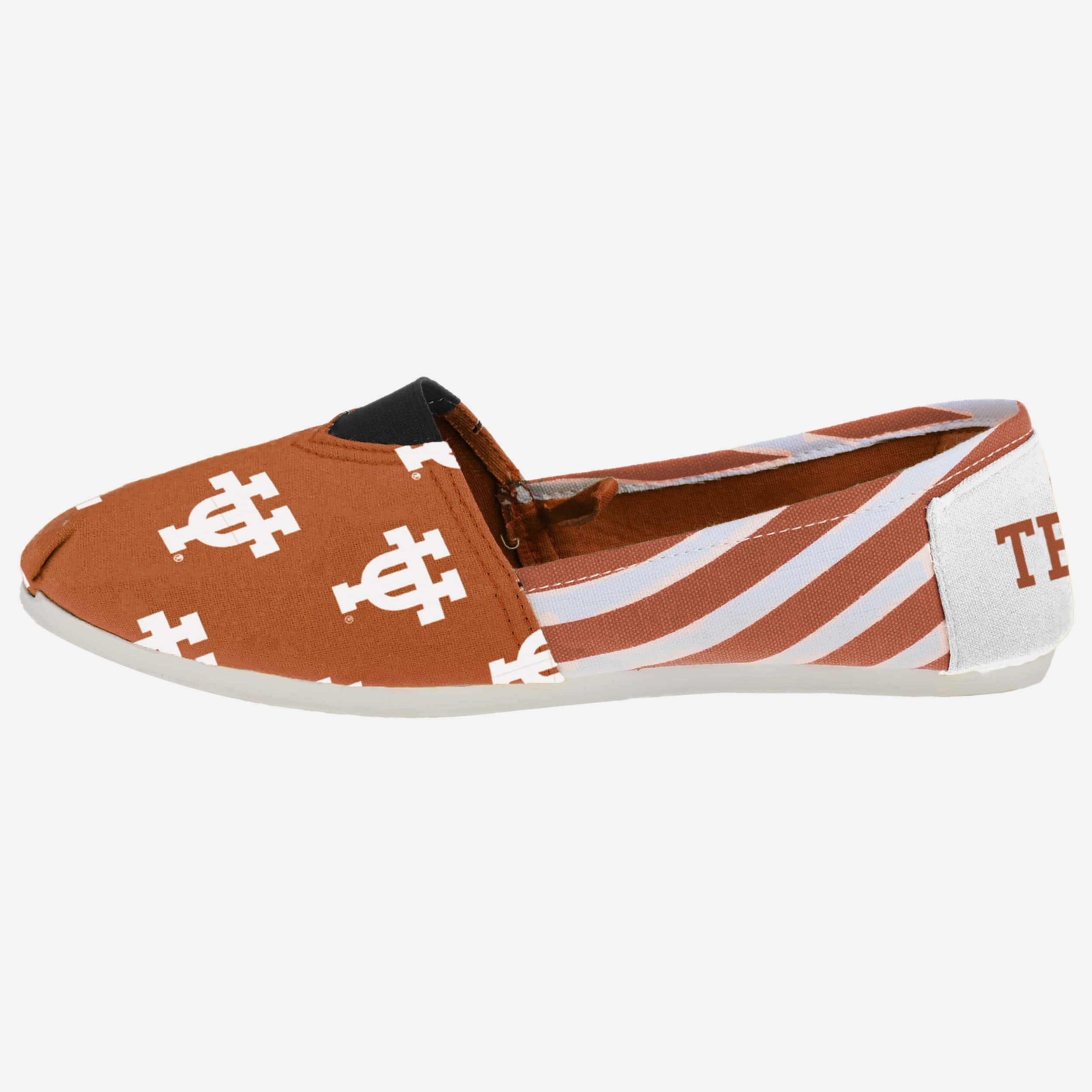 Stylish Texas Longhorns Women's Stripe Canvas Shoes