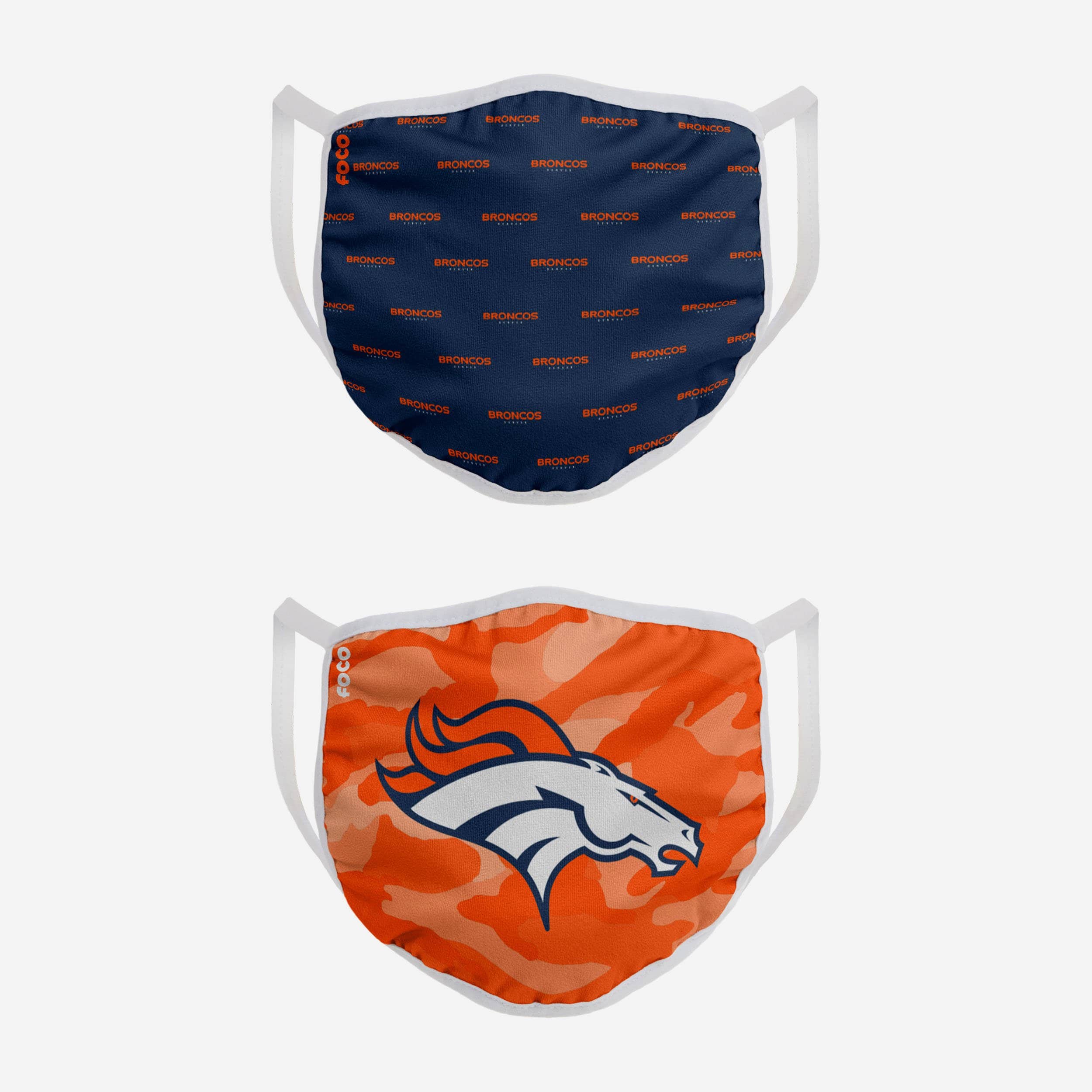 Denver Broncos 2-Pack Clutch Face Covers - Show Your Team Spirit!