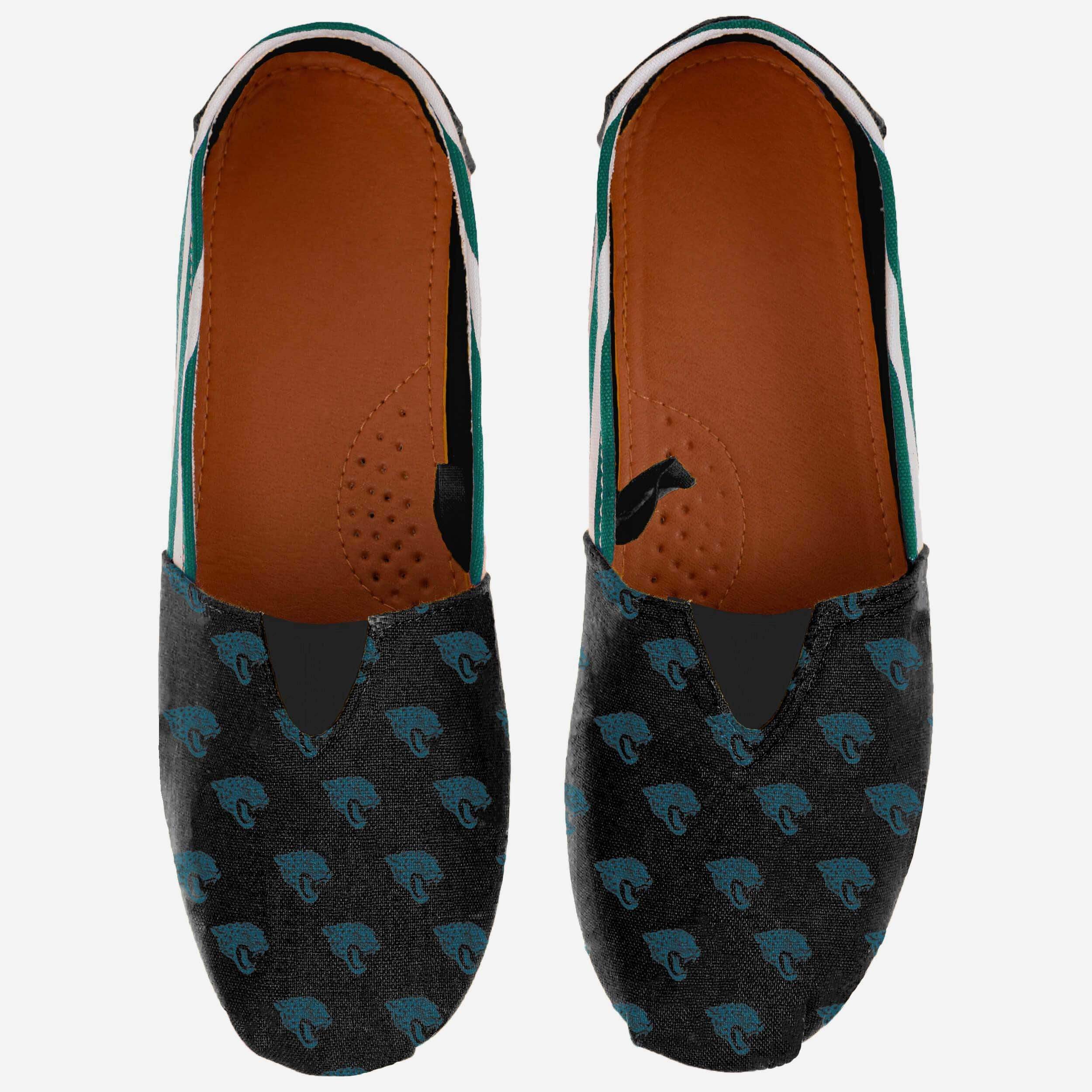 Stylish Jacksonville Jaguars Women's Stripe Canvas Shoes