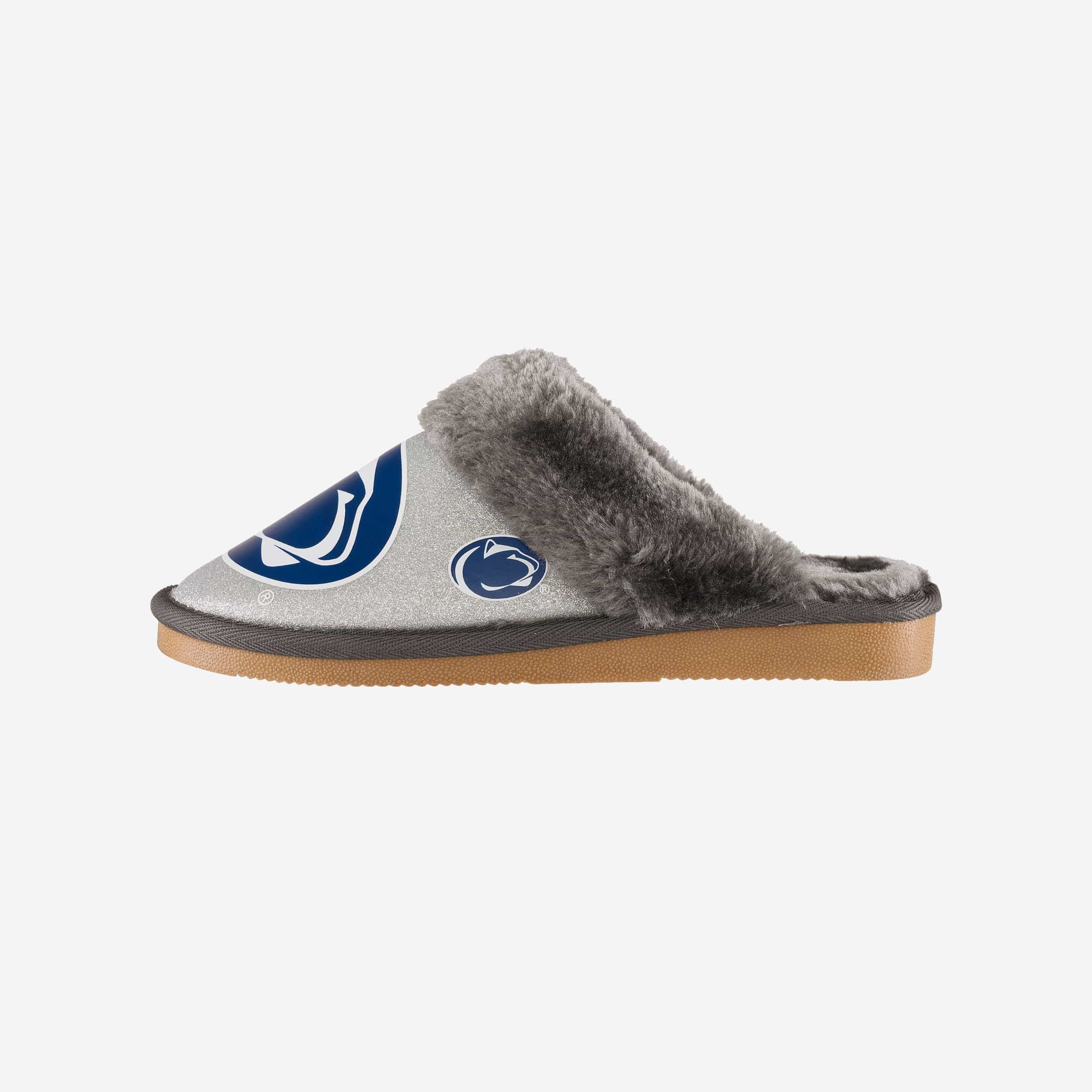 Sparkling Penn State Nittany Lions Women's Open - Back Fur Moccasin Slippers
