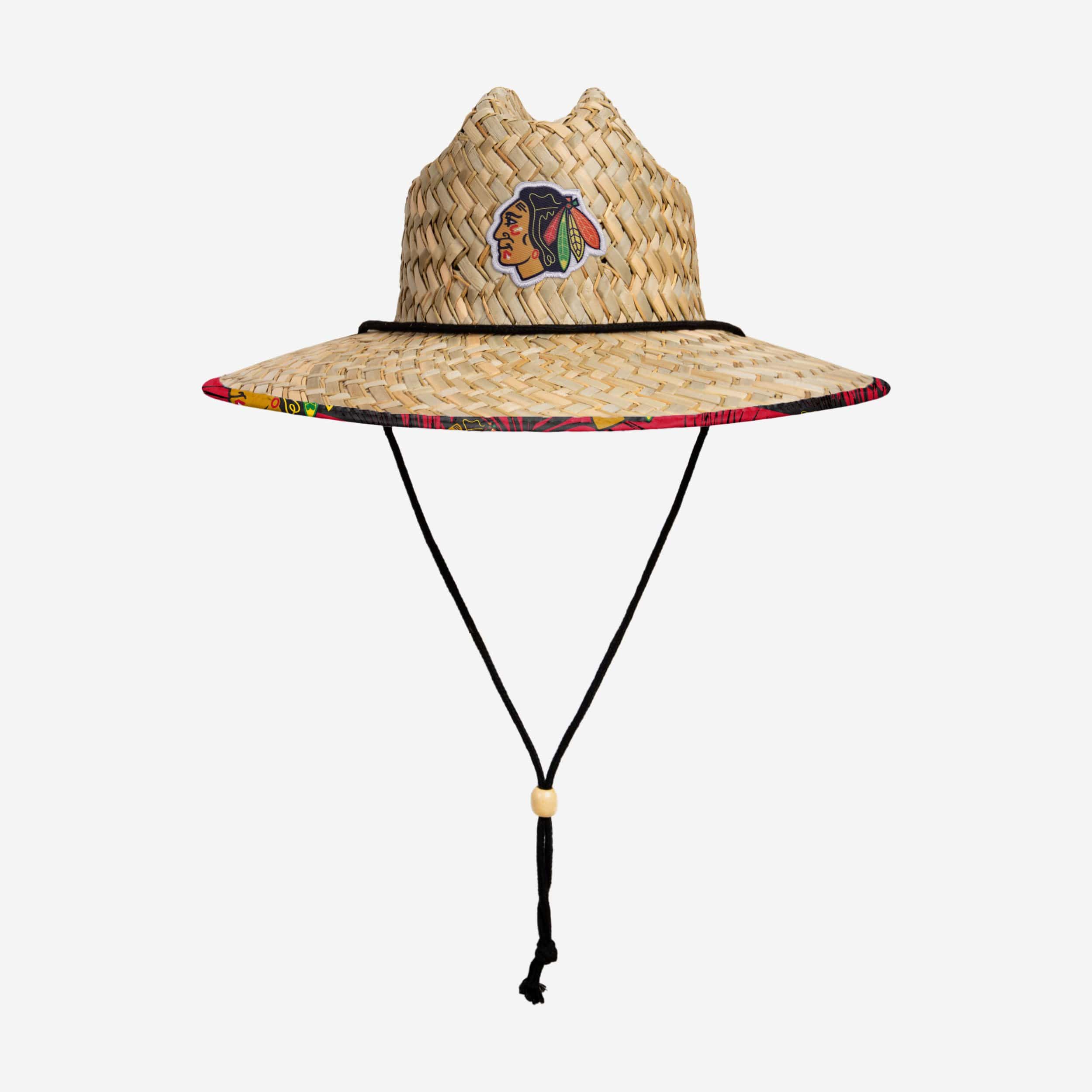 Sizzlin' Chicago Blackhawks Floral Straw Hat - The Ultimate Summer Cool