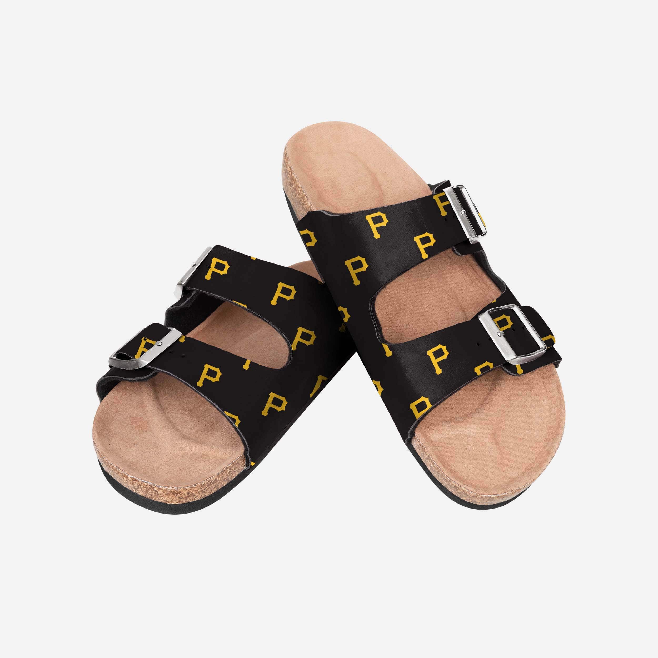 Pittsburgh Pirates Women's Stylish Team Logo Double Buckle Sandals