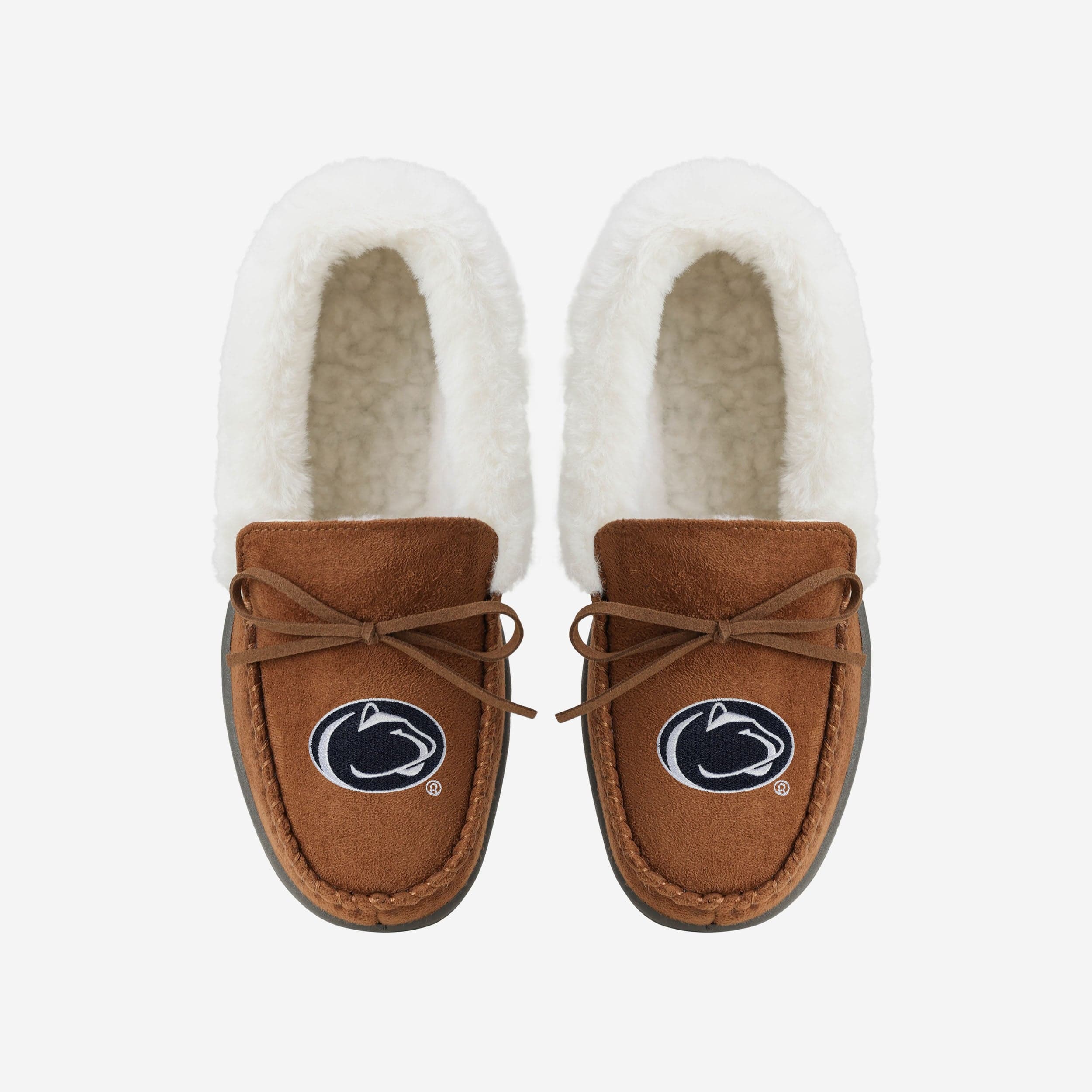 Penn State Nittany Lions Women's Stylish Tan Moccasin Slippers
