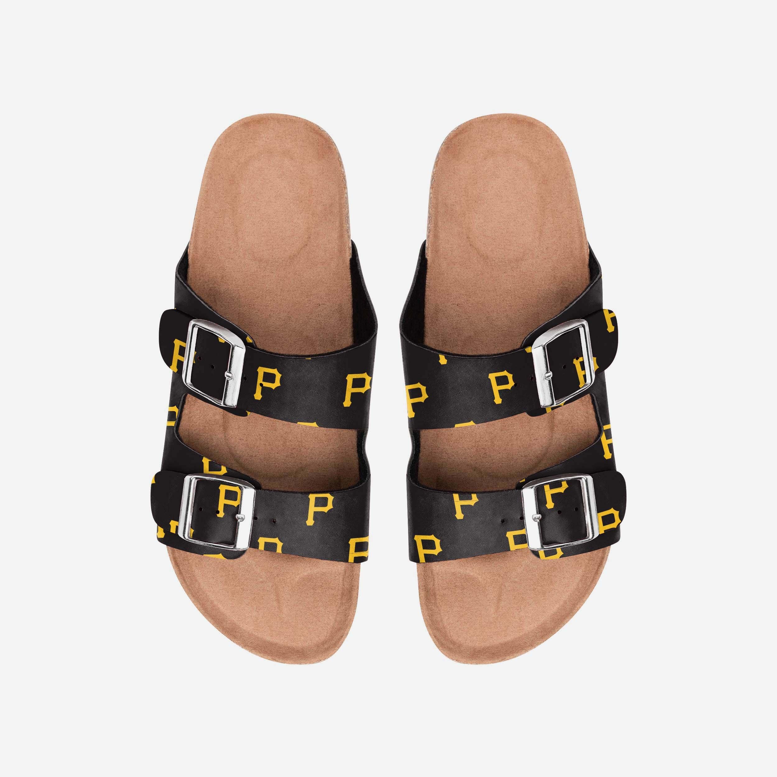 Pittsburgh Pirates Women's Stylish Team Logo Double Buckle Sandals