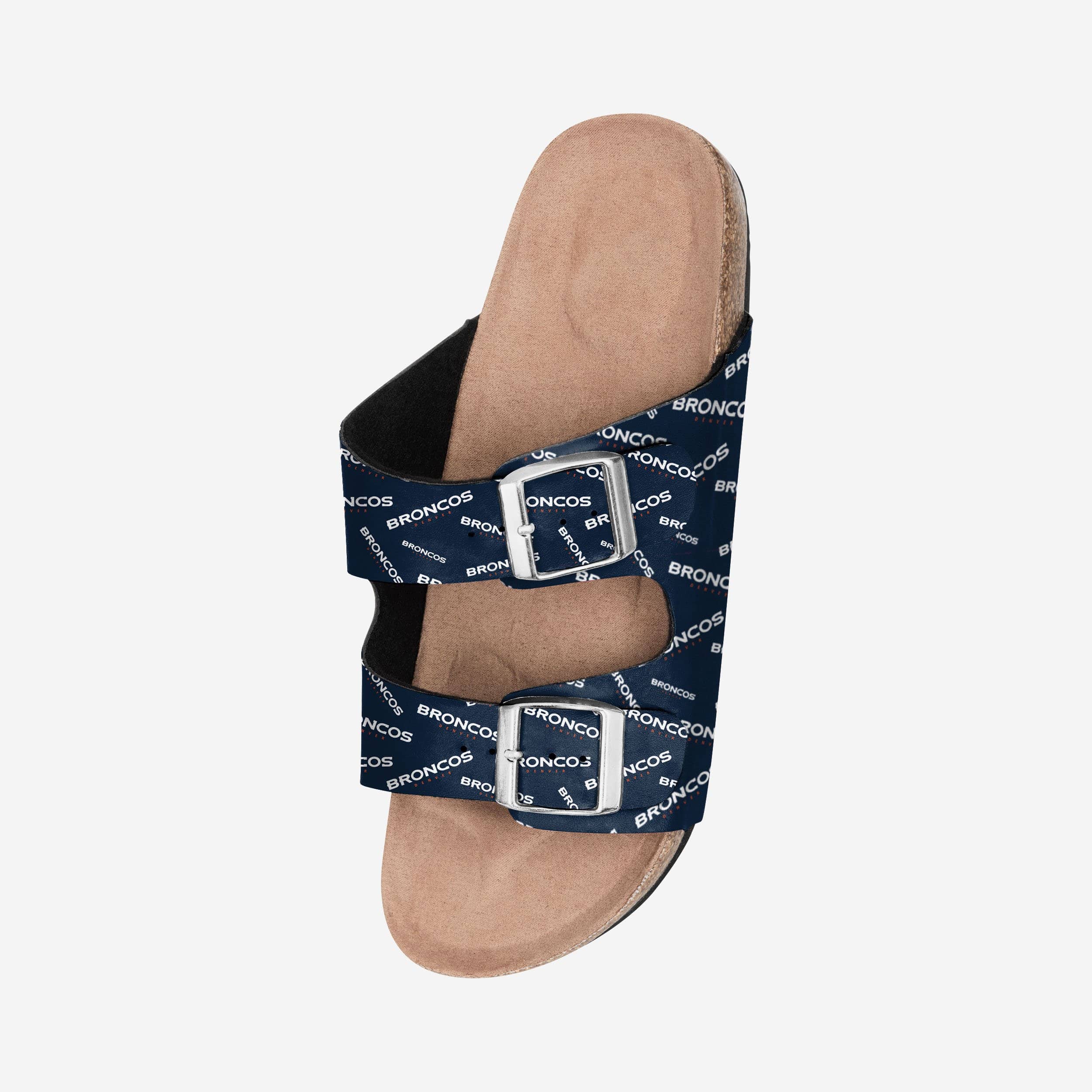 Denver Broncos Women's Mini Print Double Buckle Sandals - Step in Style!