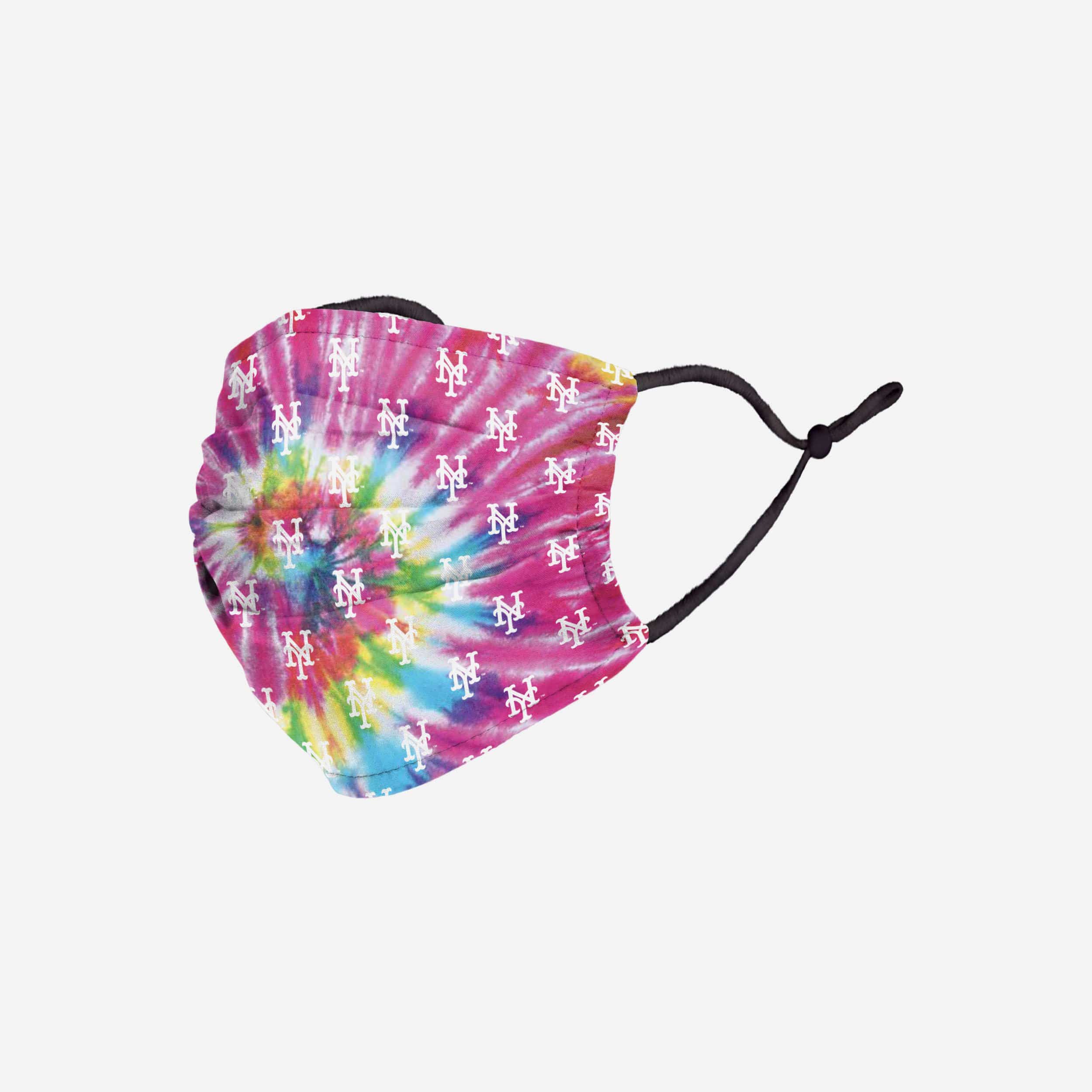 New York Mets Pastel Tie-Dye Adjustable Face Cover - Show Your Team Spirit!