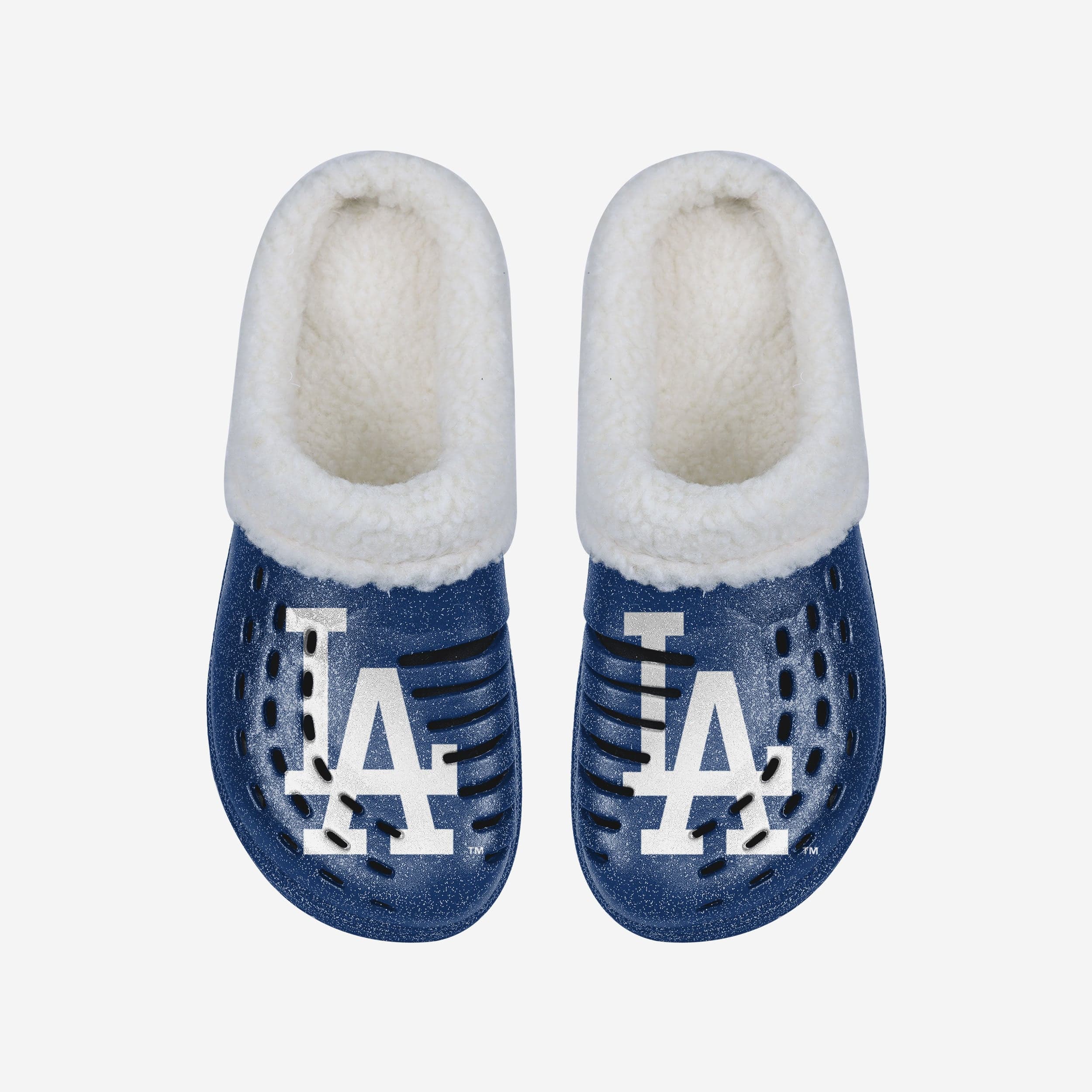 Glamorous Los Angeles Dodgers Women's Sherpa-Lined Glitter Clogs