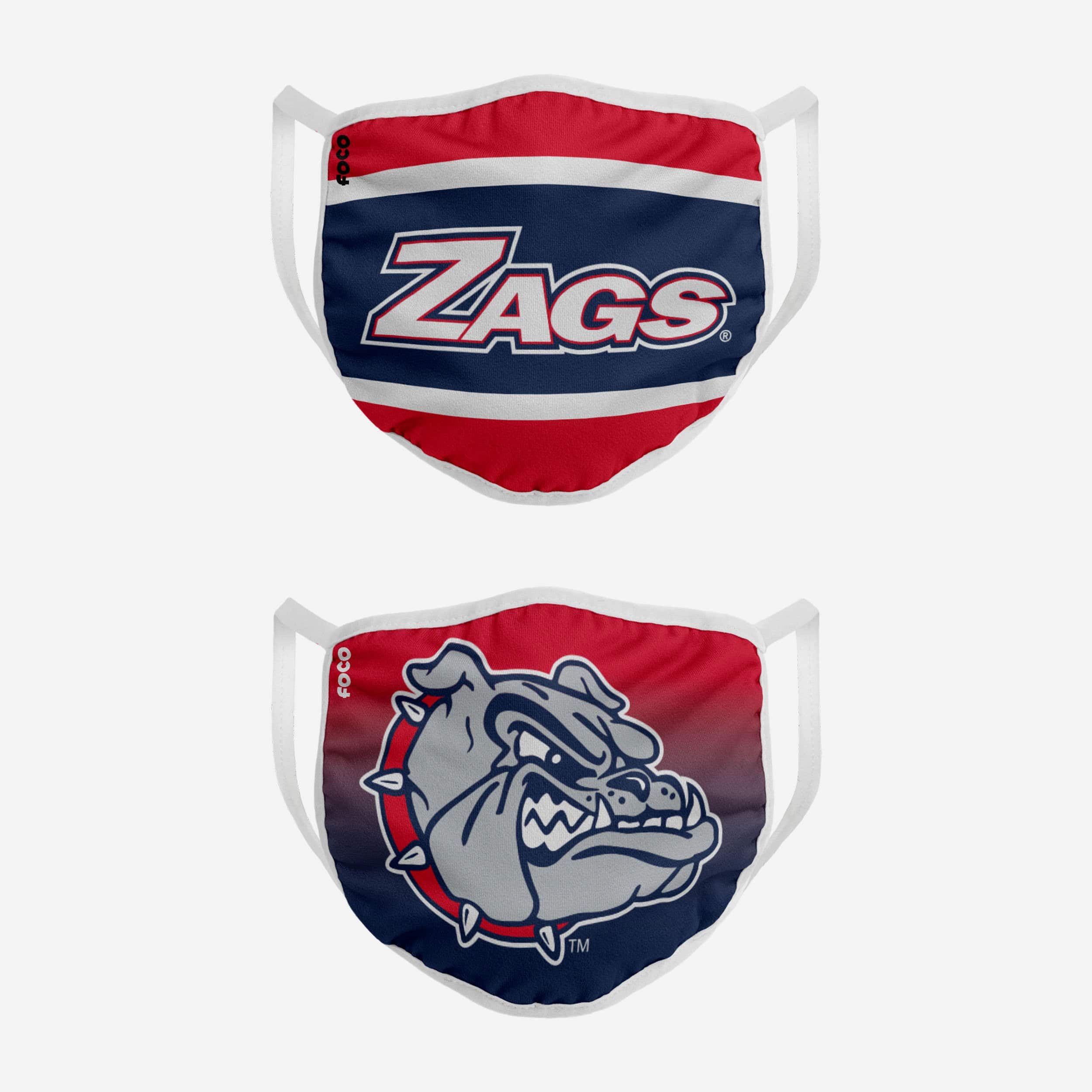 Gonzaga Bulldogs 2-Pack Printed Face Covers - Show Your Team Spirit!