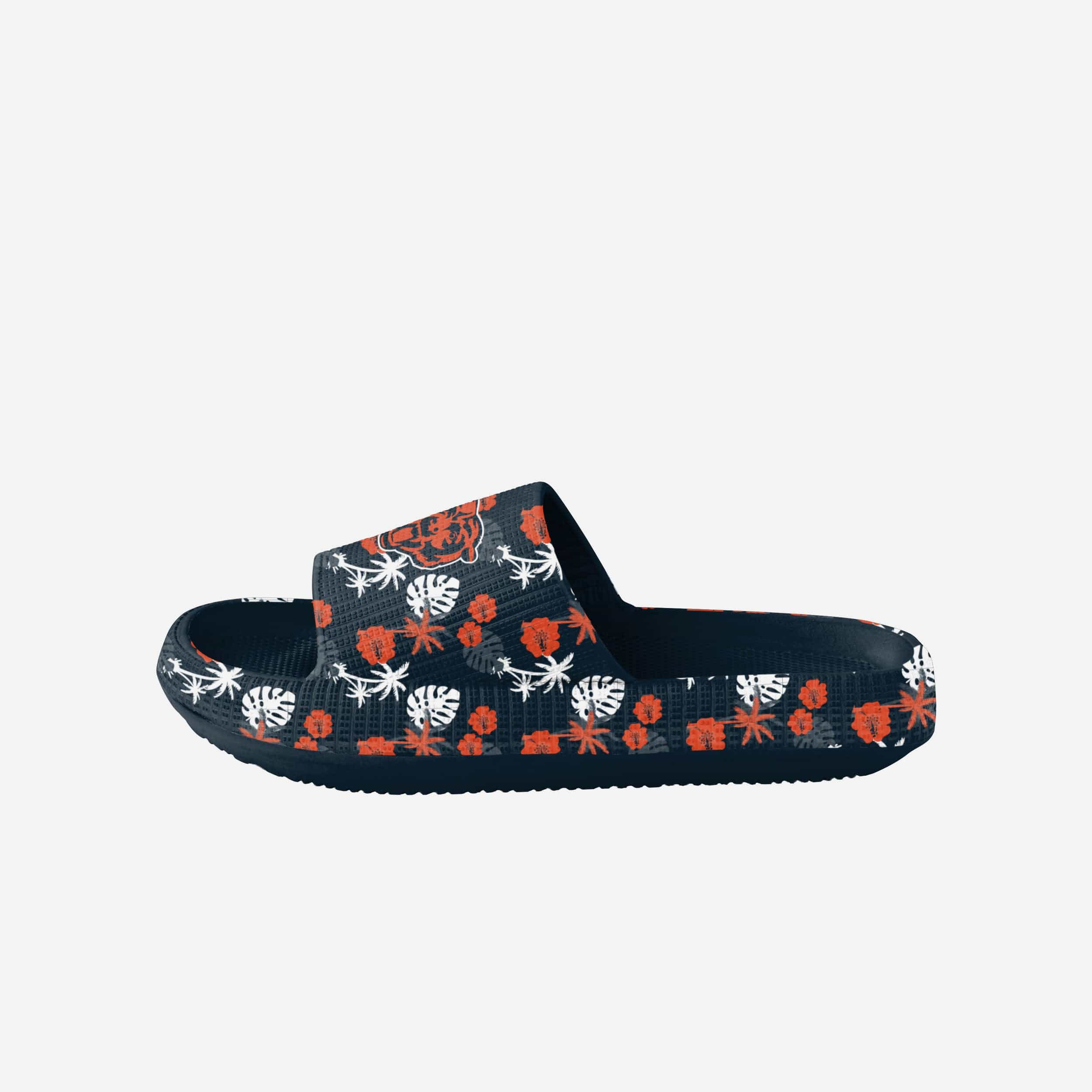 Stylish Chicago Bears Women's Floral Pillow Slides