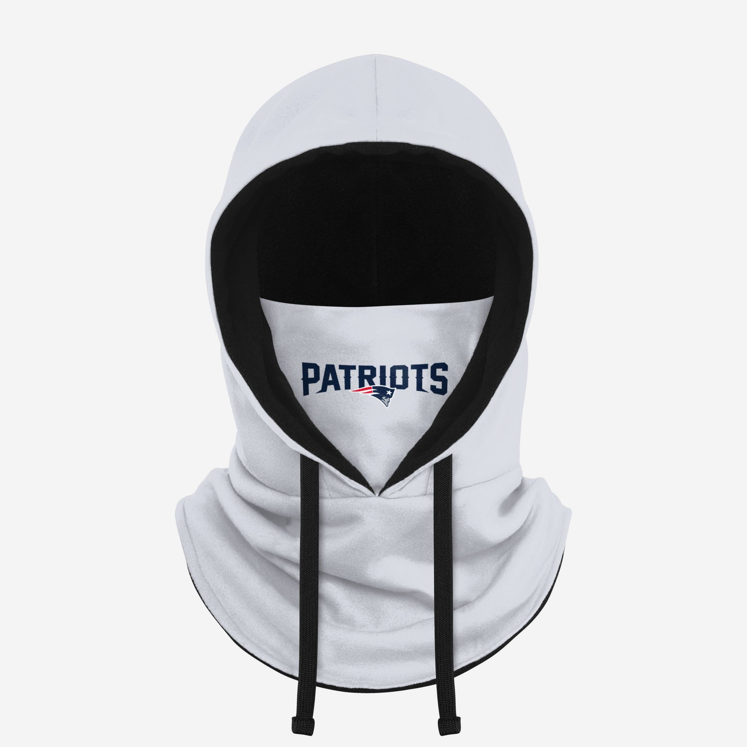 New England Patriots Stunning White Drawstring Hooded Gaiter - Must - Have for Fans