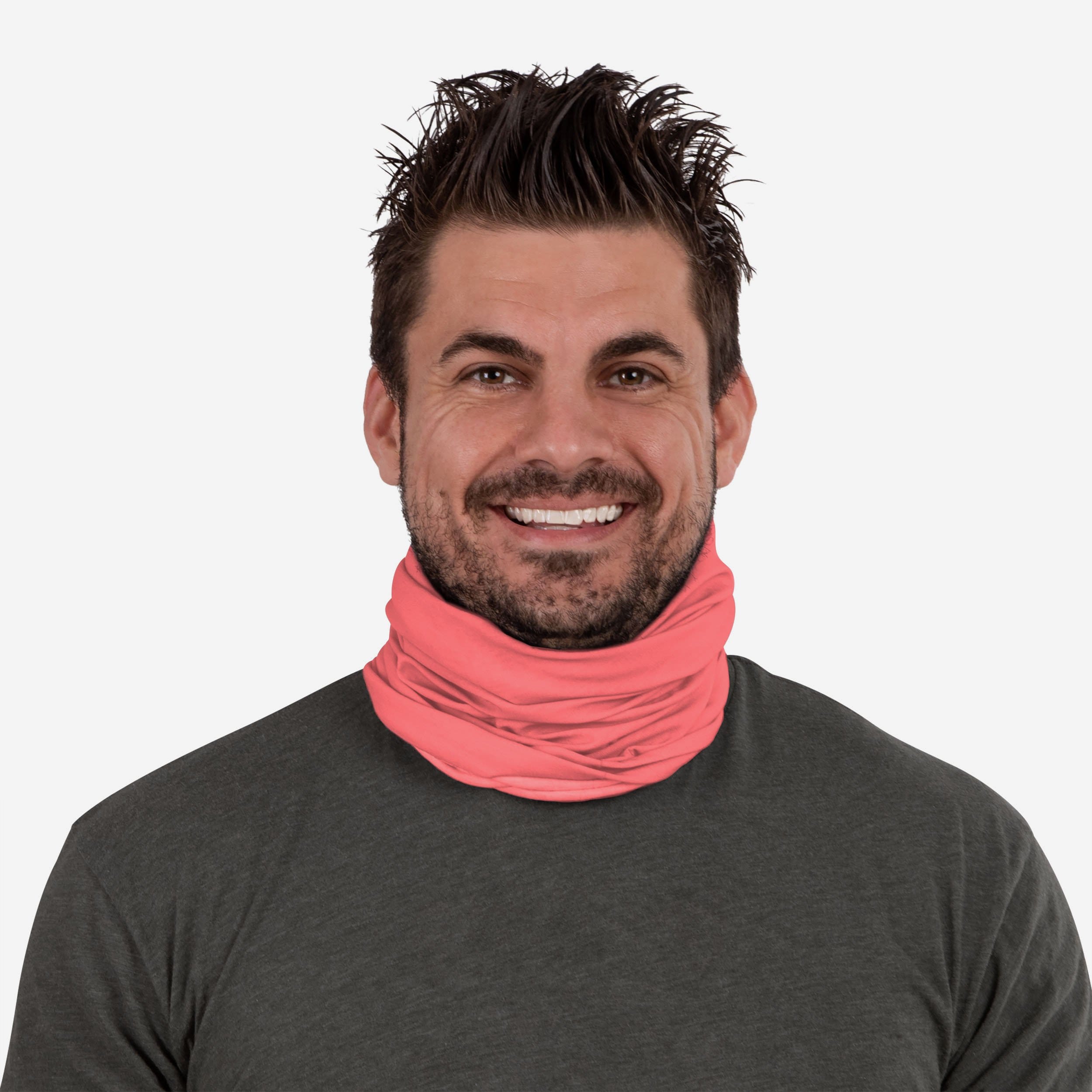 Stylish Solid Pink Gaiter Scarf - A Must-Have Fashion Accessory