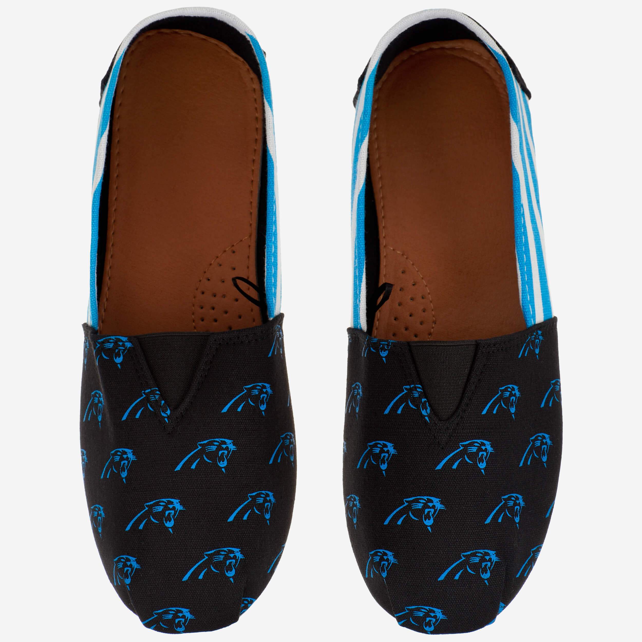Carolina Panthers Stylish Women's Stripe Canvas Shoes
