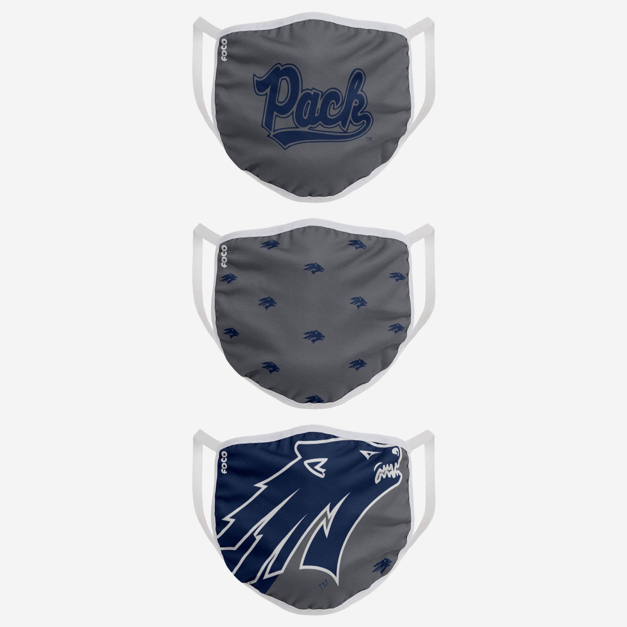 Nevada Wolf Pack 3-Pack Face Cover - Represent Your Team in Style!