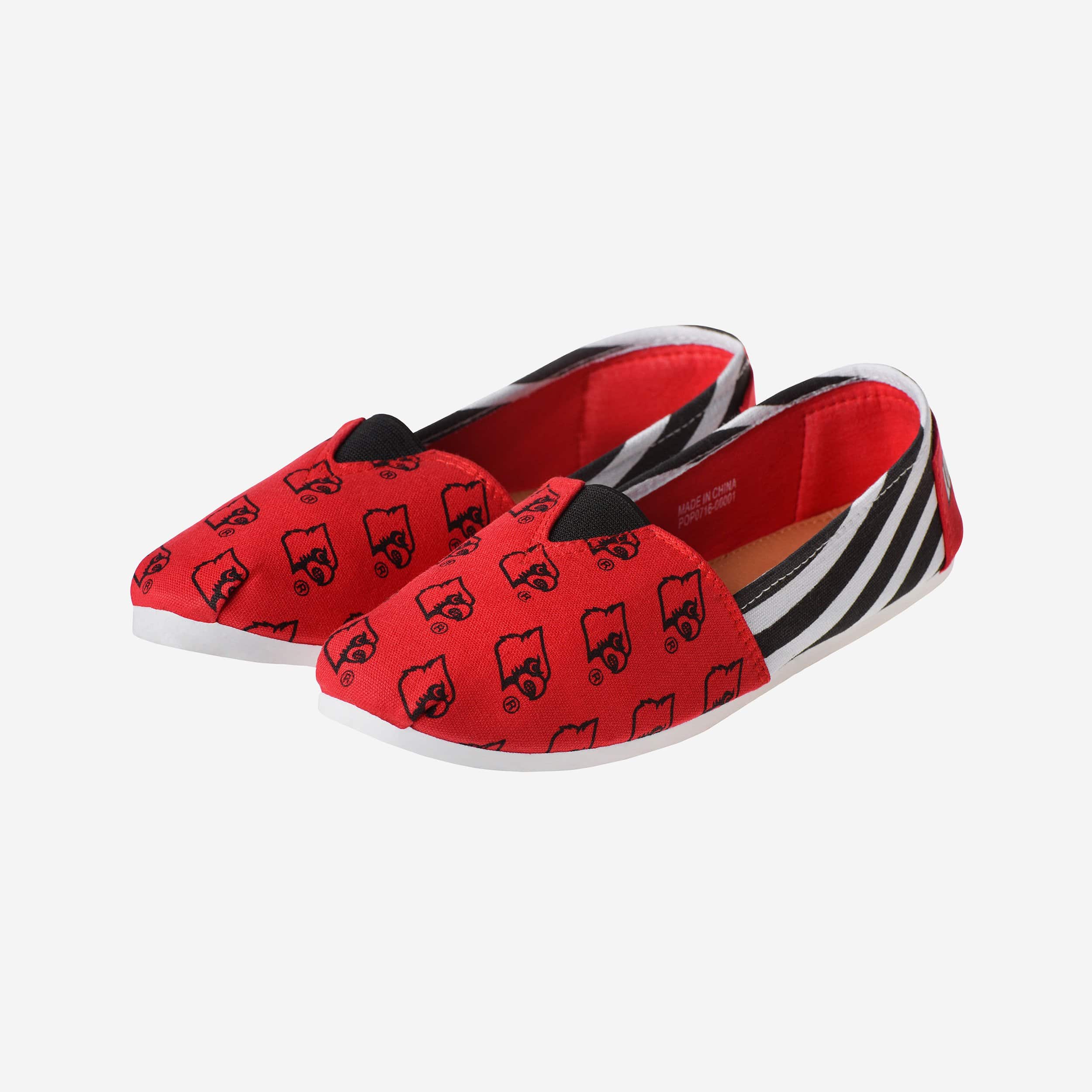 Louisville Cardinals Stylish Women's Stripe Canvas Shoes - Rock Your Team Spirit!
