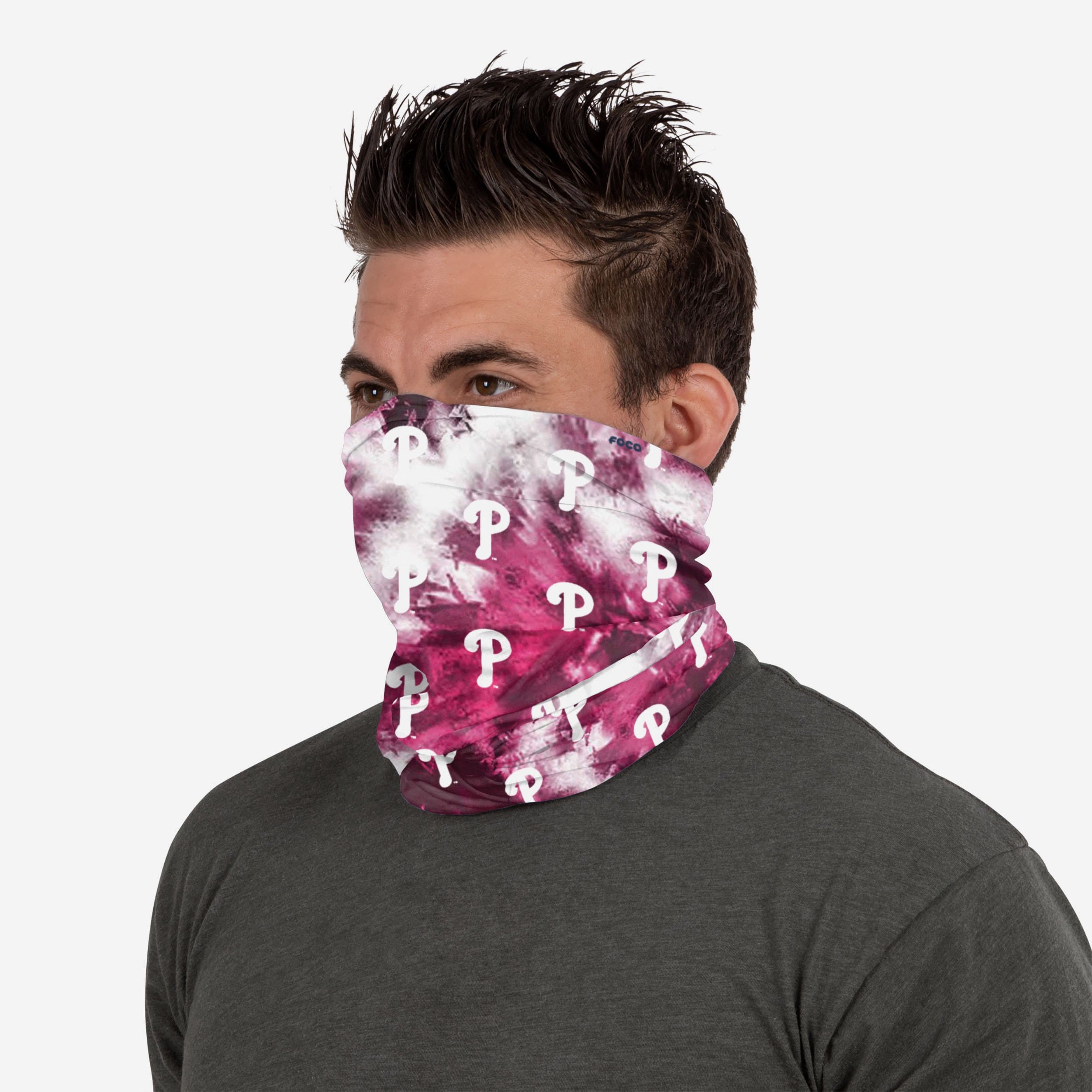 Philadelphia Phillies Pink Tie-Dye Gaiter Scarf - Show Your Team Spirit!