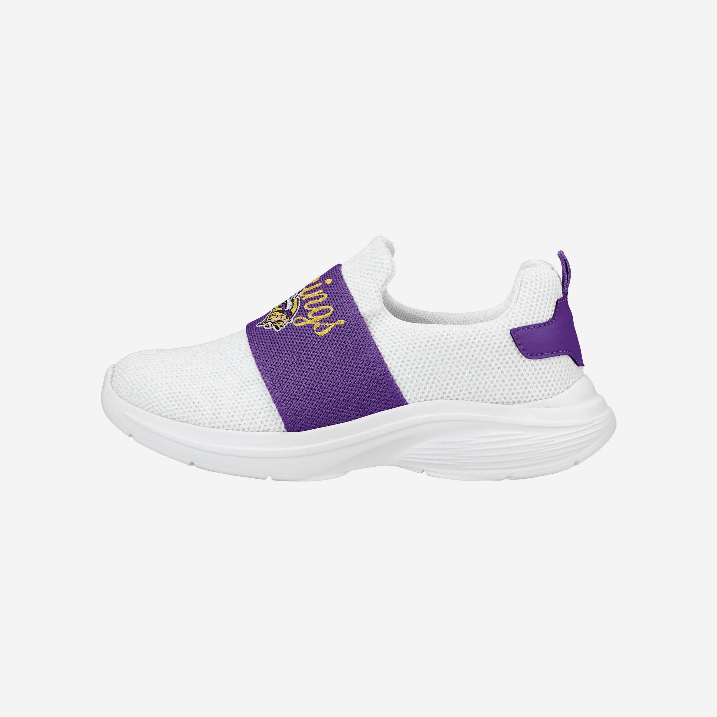 Minnesota Vikings Women's Stylish White Slip-On Sneakers