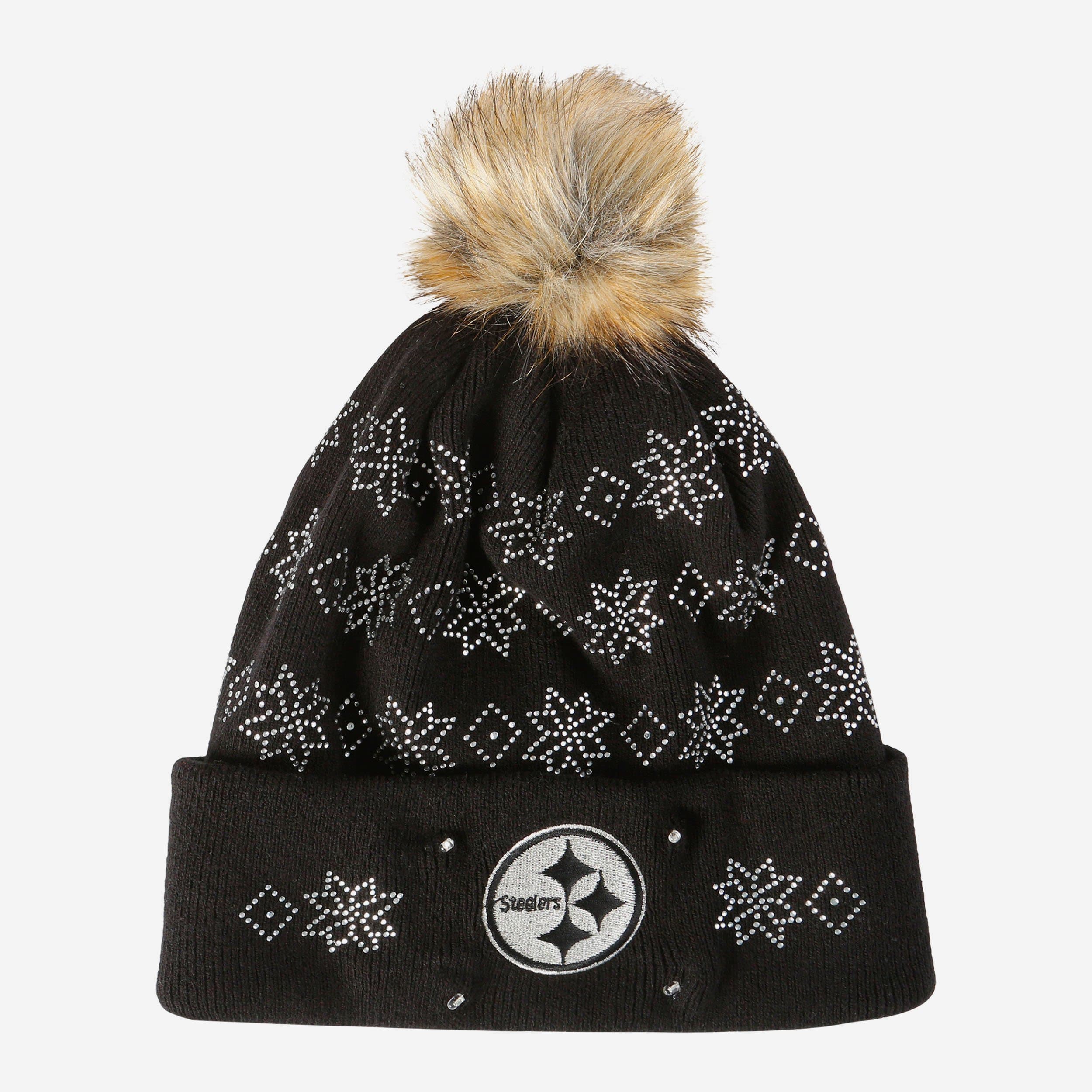 Glamorous Pittsburgh Steelers Rhinestone Blinking Light-Up Beanie