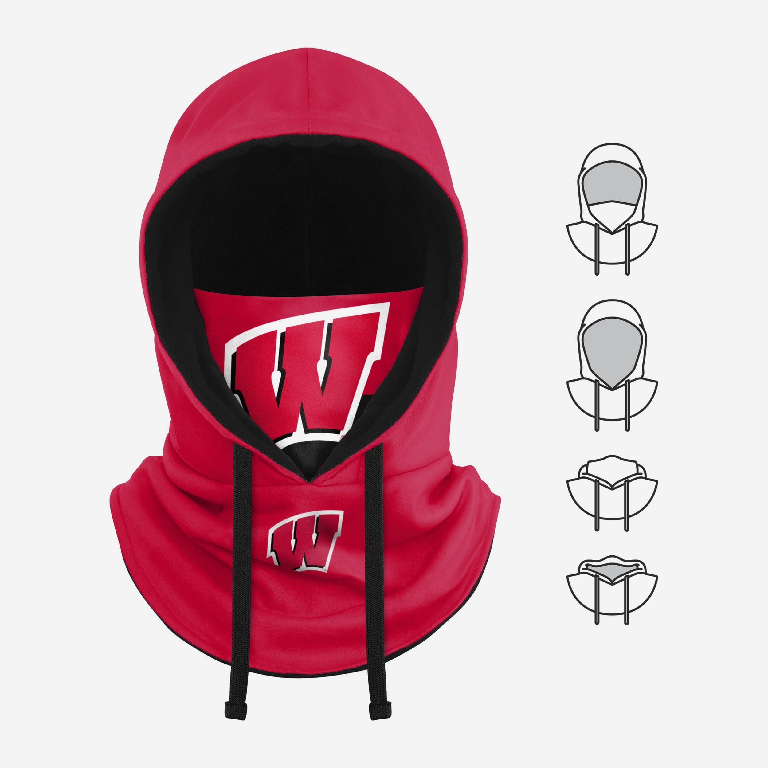 Wisconsin Badgers Drawstring Hooded Gaiter - The Ultimate Cold-Weather Essential