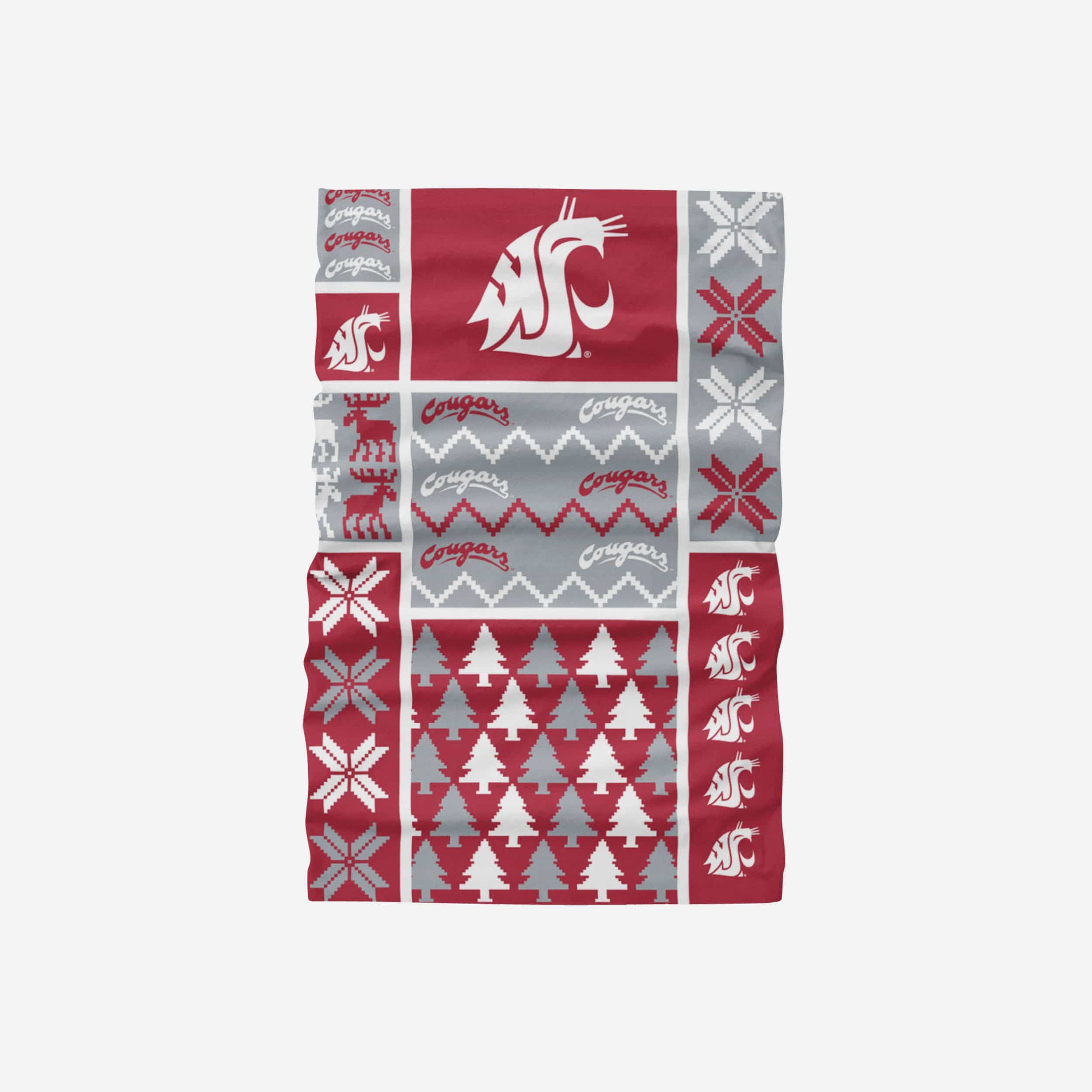 Washington State Cougars Fashionable Block Gaiter Scarf - Show Your Team Spirit!
