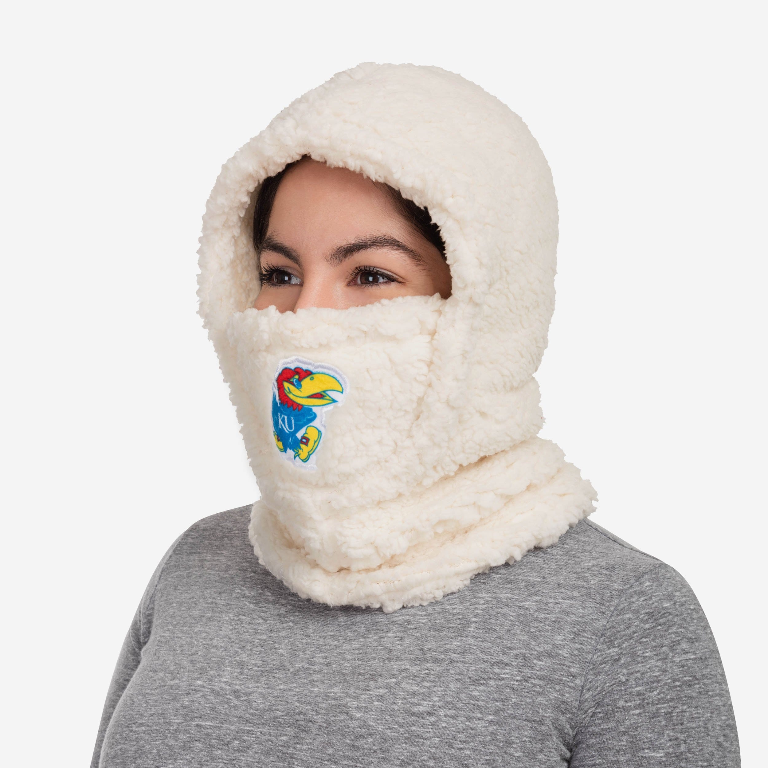 Kansas Jayhawks Sherpa Hooded Gaiter - Your Ultimate Cold-Weather Accessory