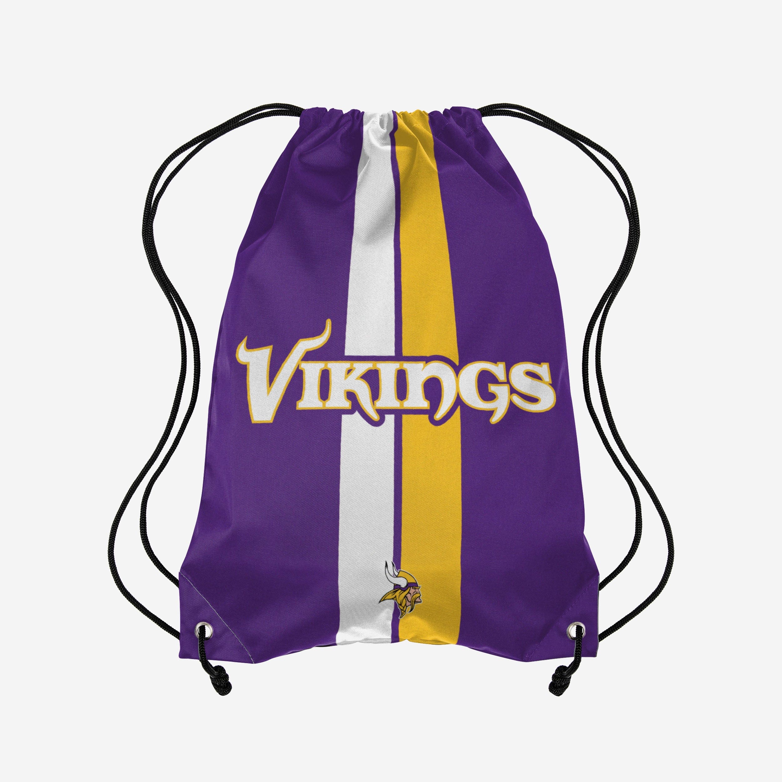 Minnesota Vikings Team Stripe Wordmark Drawstring Backpack - Show Your Team Spirit!