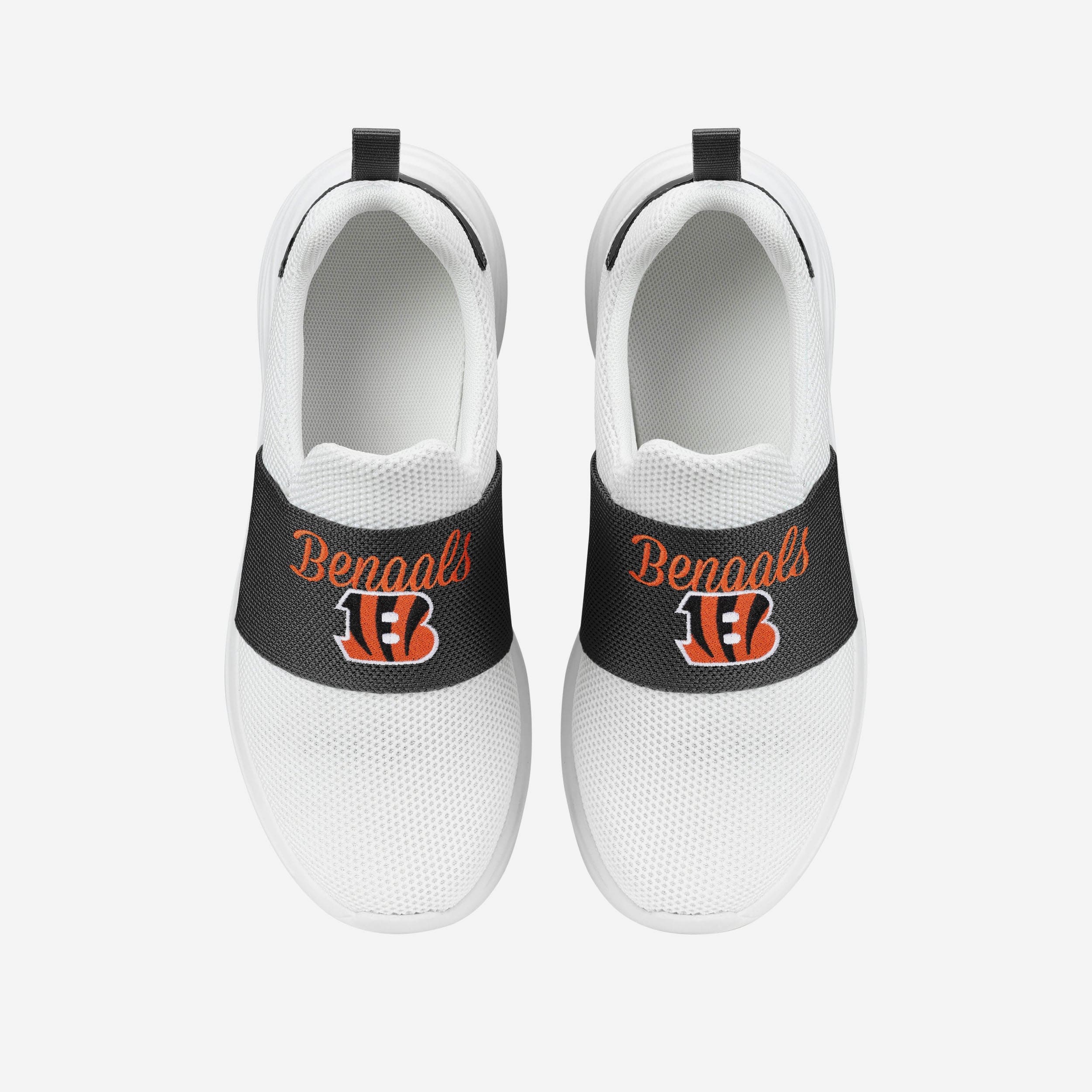 Cincinnati Bengals Women's Stylish White Slip-On Sneakers