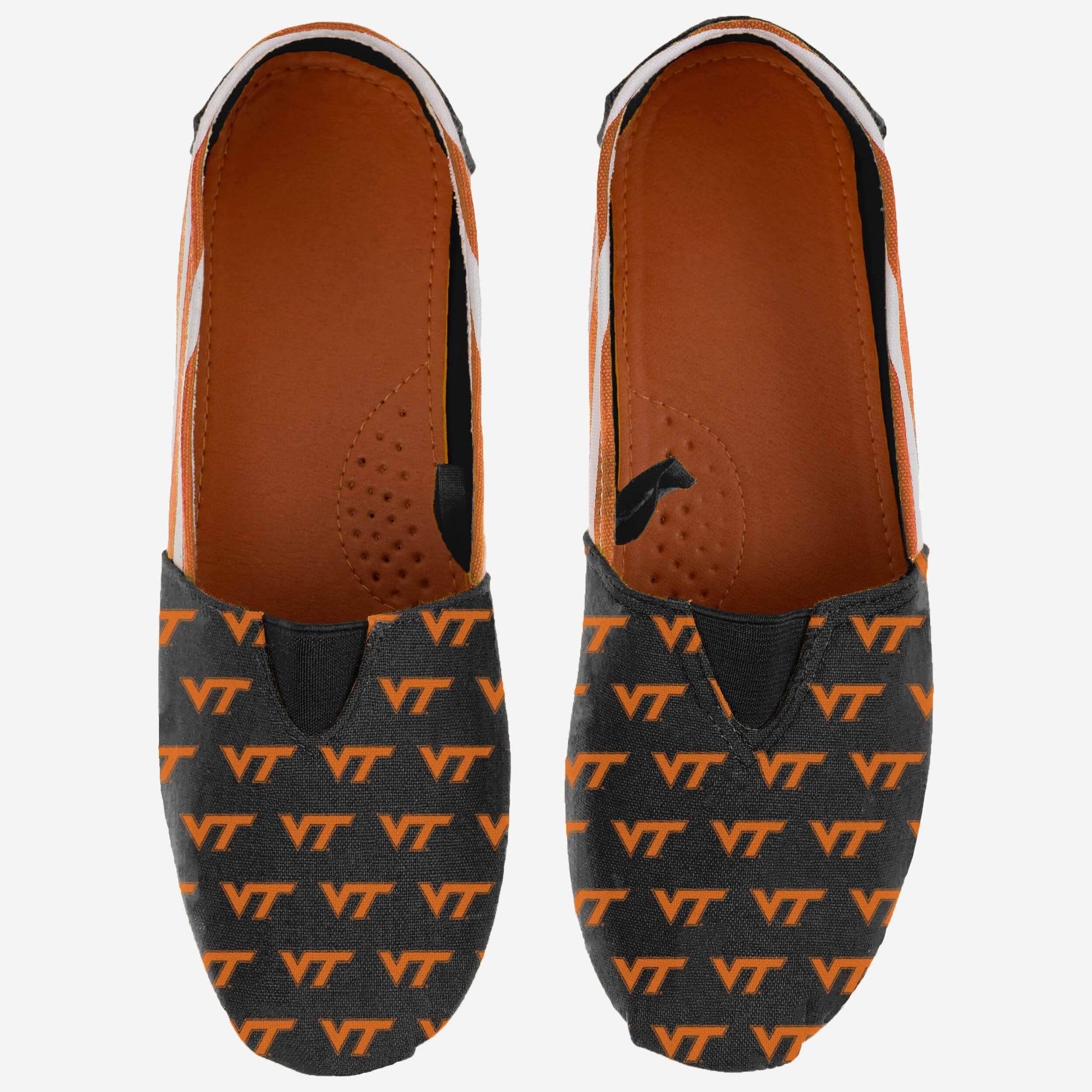 Virginia Tech Hokies Women's Stylish Stripe Canvas Shoes - Rock Your Team Spirit!