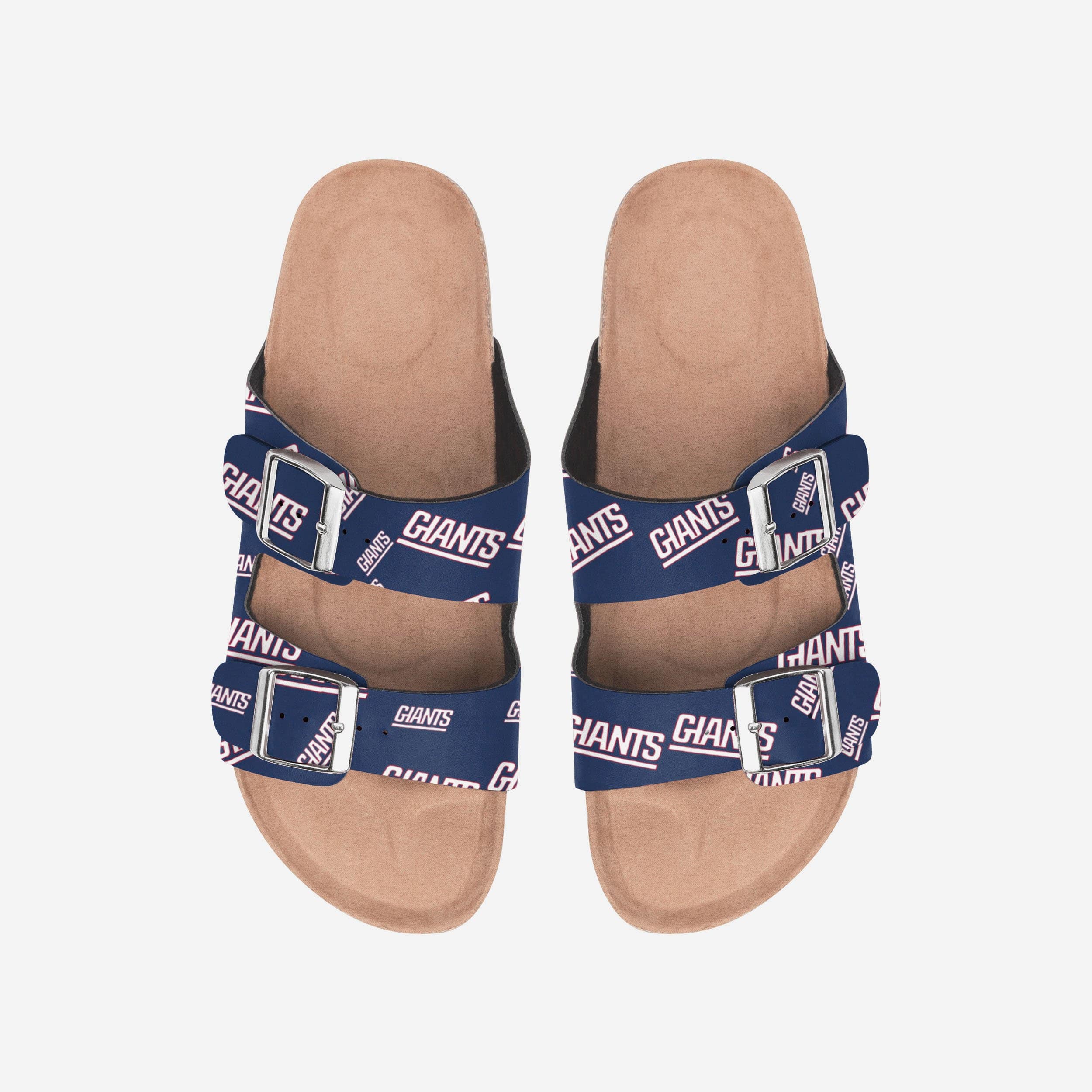 New York Giants Women's Stylish Mini Print Double Buckle Sandals