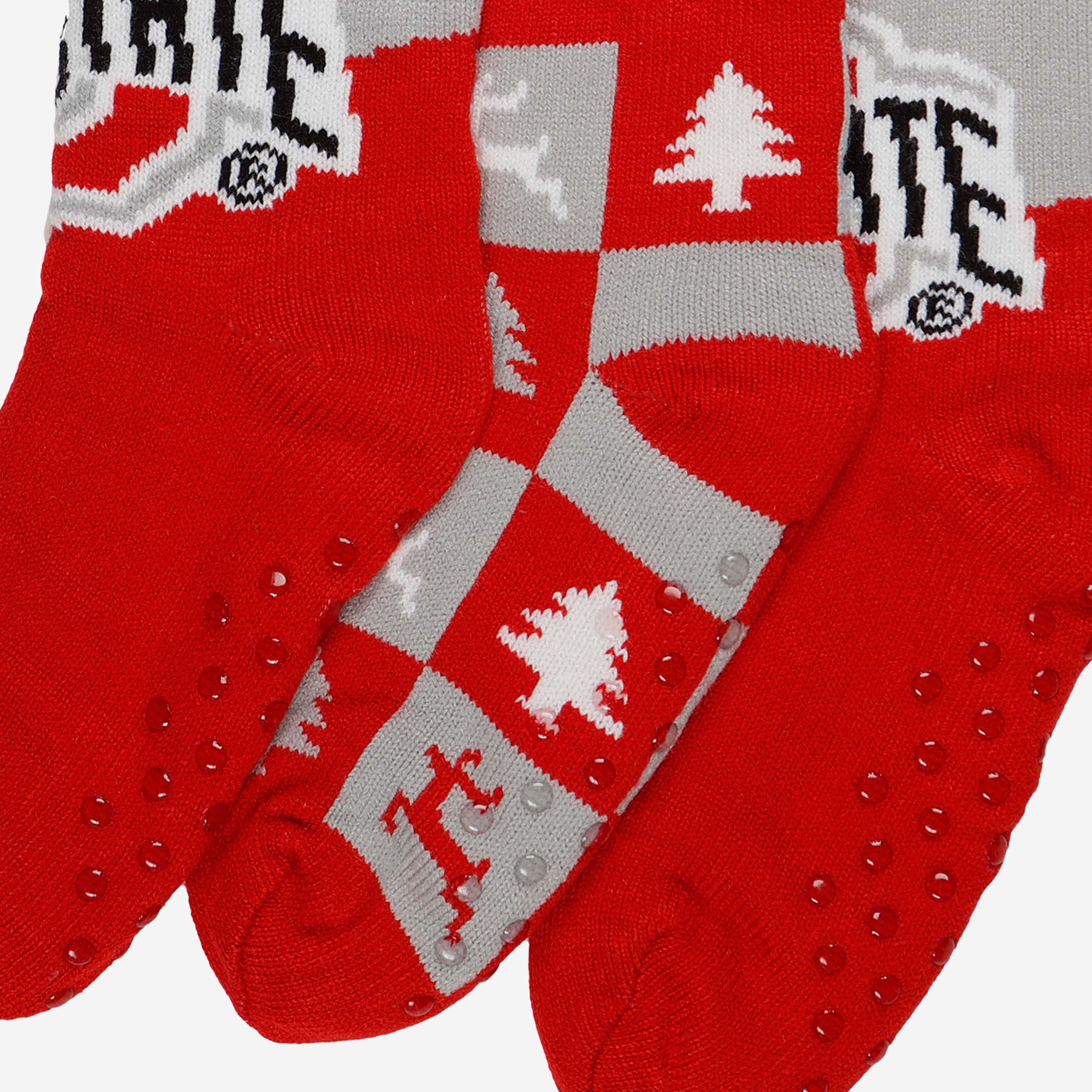Ohio State Buckeyes Women's Fanatic 3-Pack Footy Slipper Socks