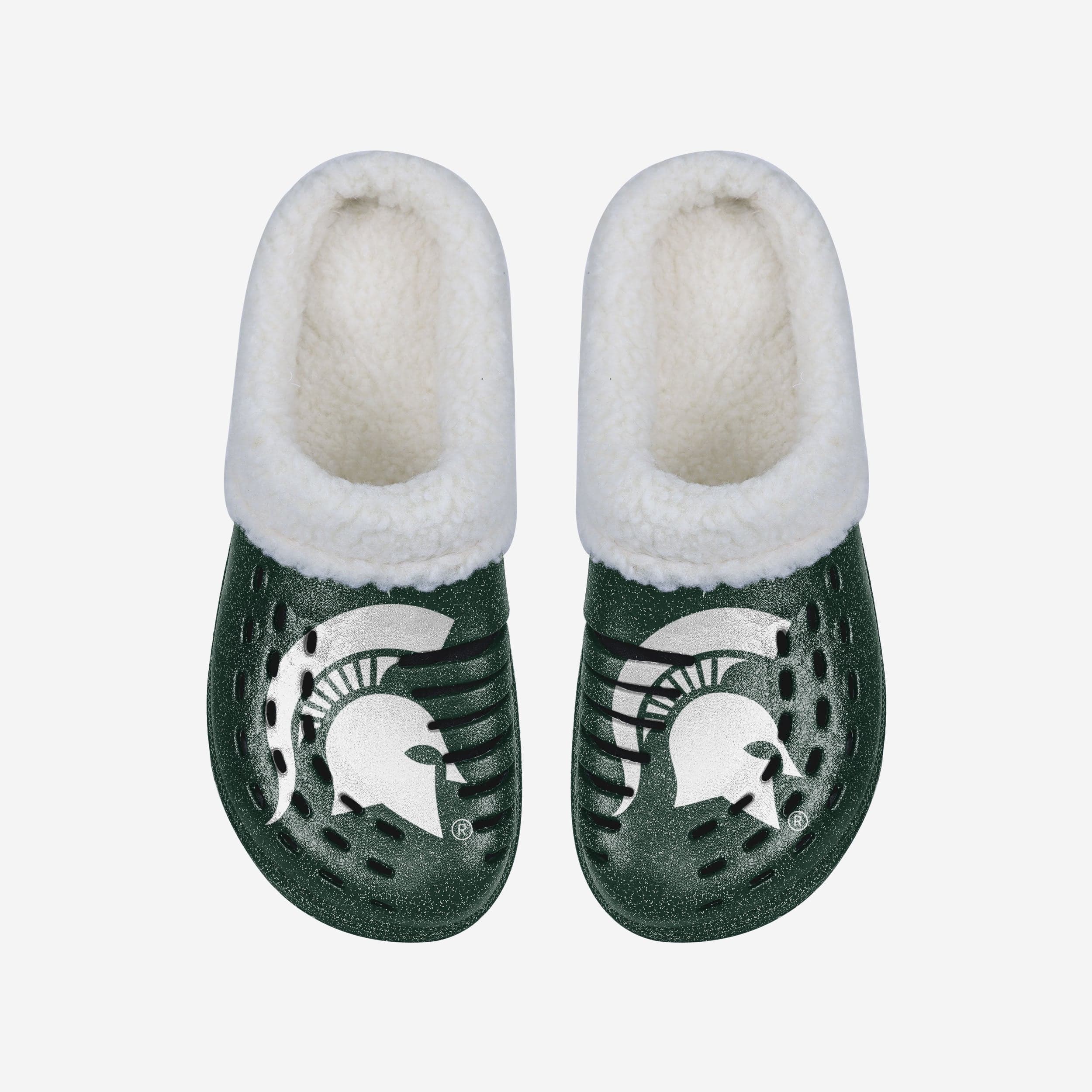 Michigan State Spartans Women's Sparkling Sherpa-Lined Clogs