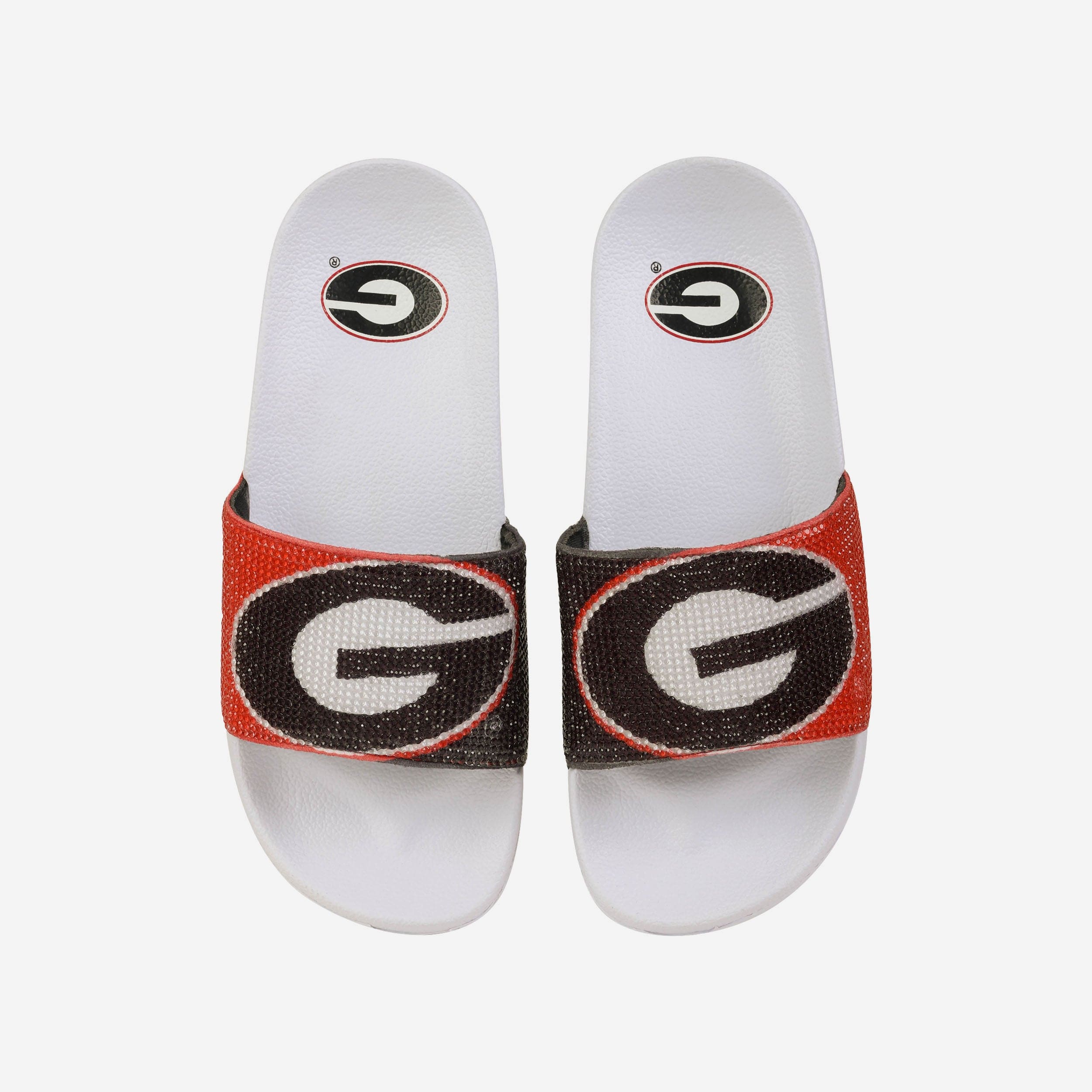 Georgia Bulldogs Women's Stunning Big Logo Shimmer Slides