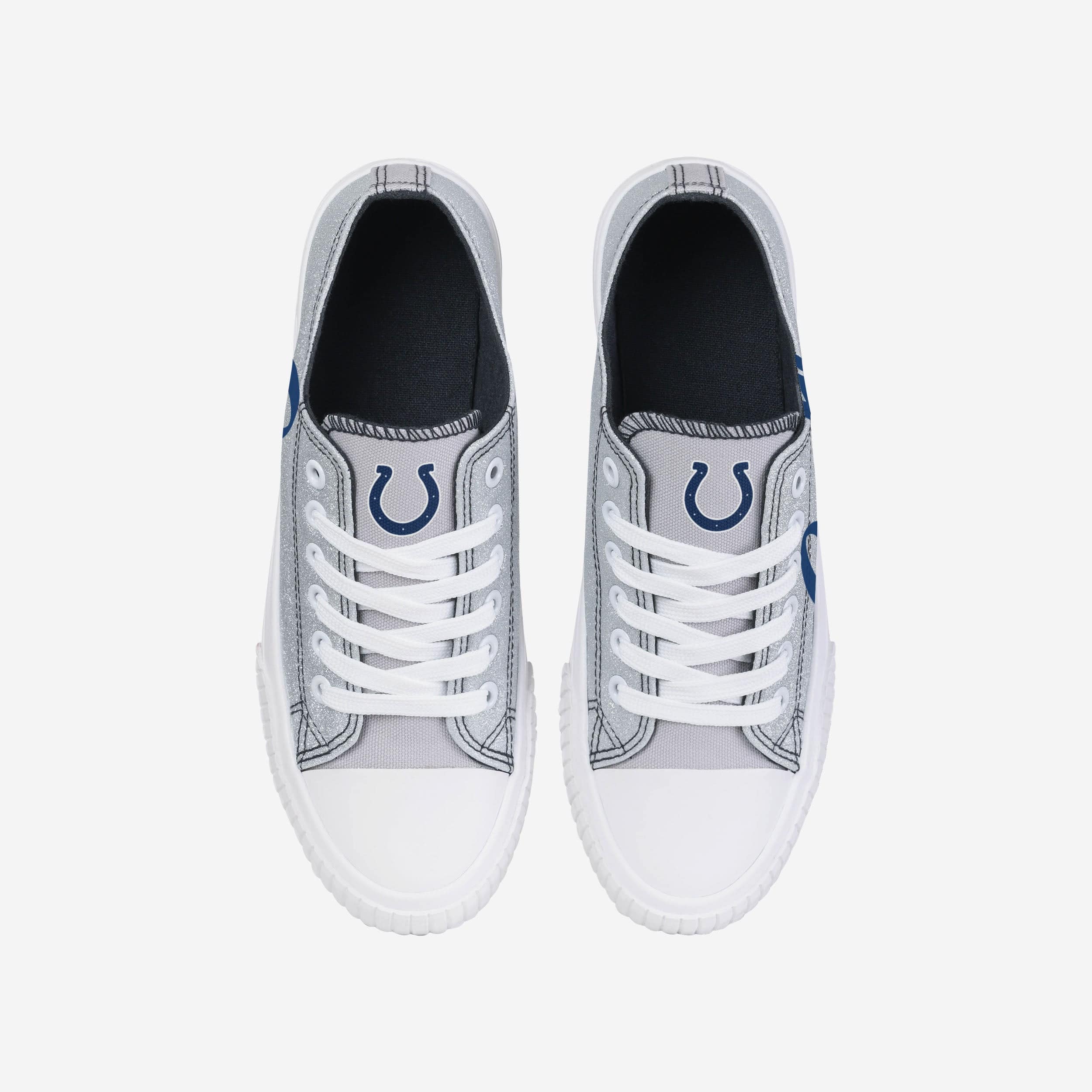 Gorgeous Indianapolis Colts Women's Color Glitter Low-Top Canvas Shoes