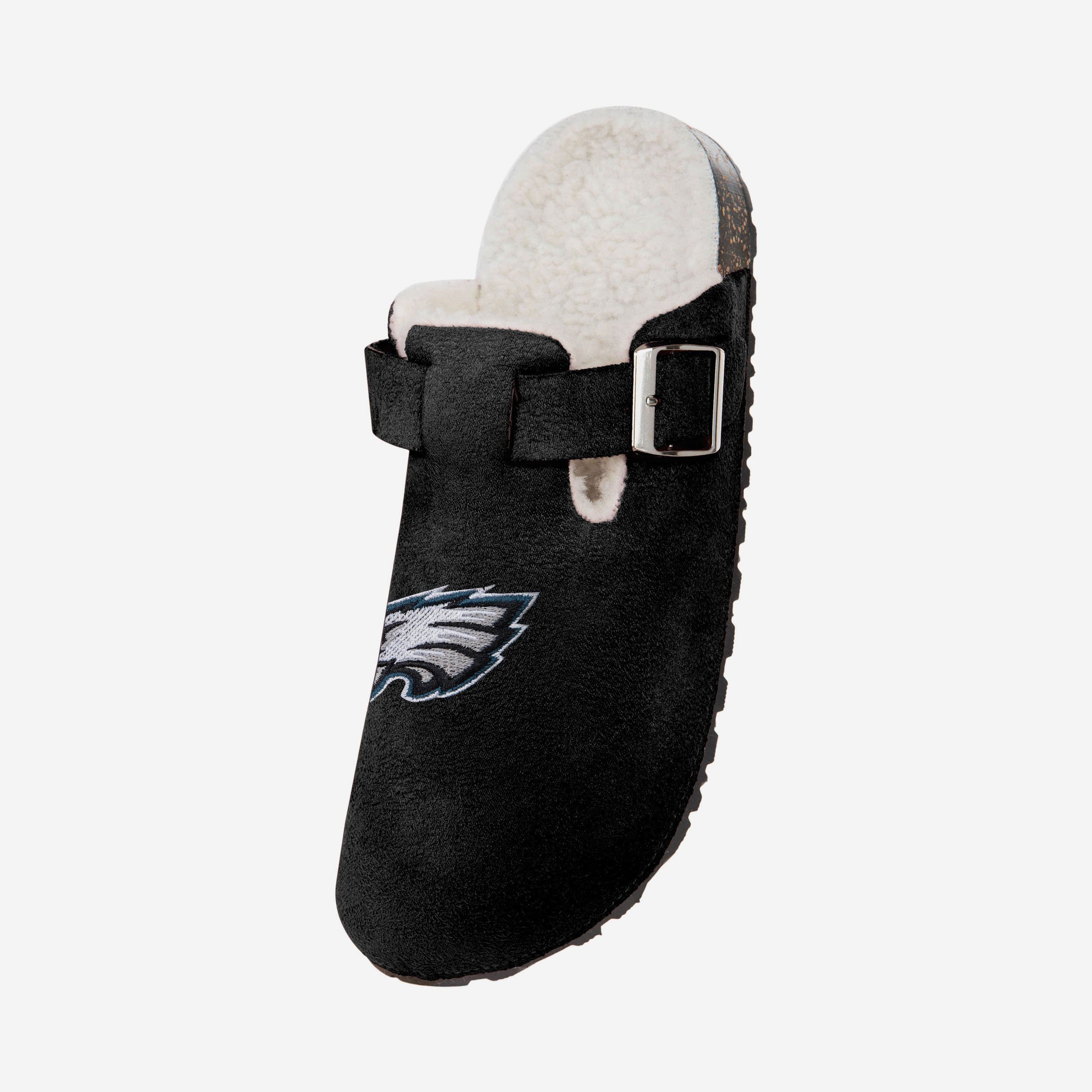 Philadelphia Eagles Women's Furry Buckle Clog Slippers - Ultimate Comfort for Fans