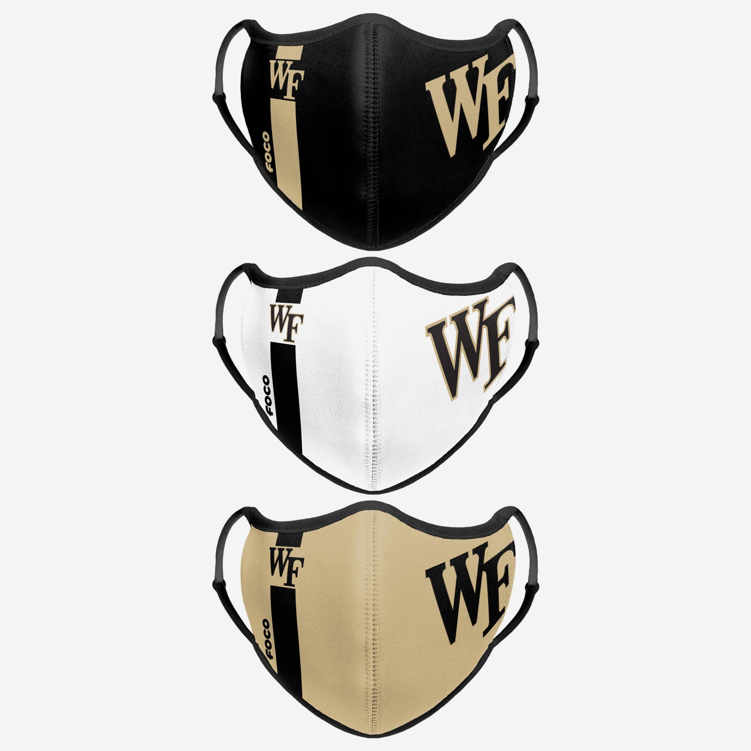 Wake Forest Demon Deacons 3-Pack Sports Face Covers - Show Your Team Spirit!