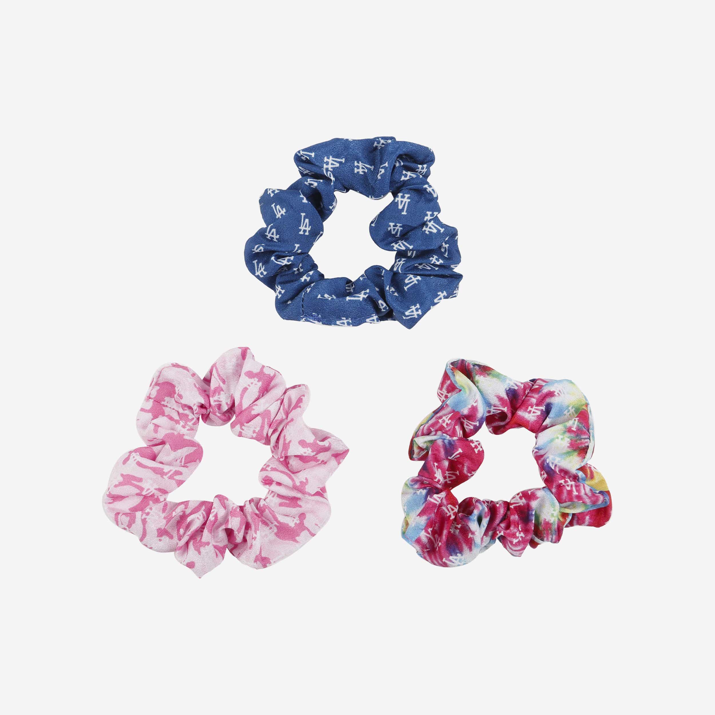 Hot Los Angeles Dodgers 3 - Pack Mini Print Scrunchies