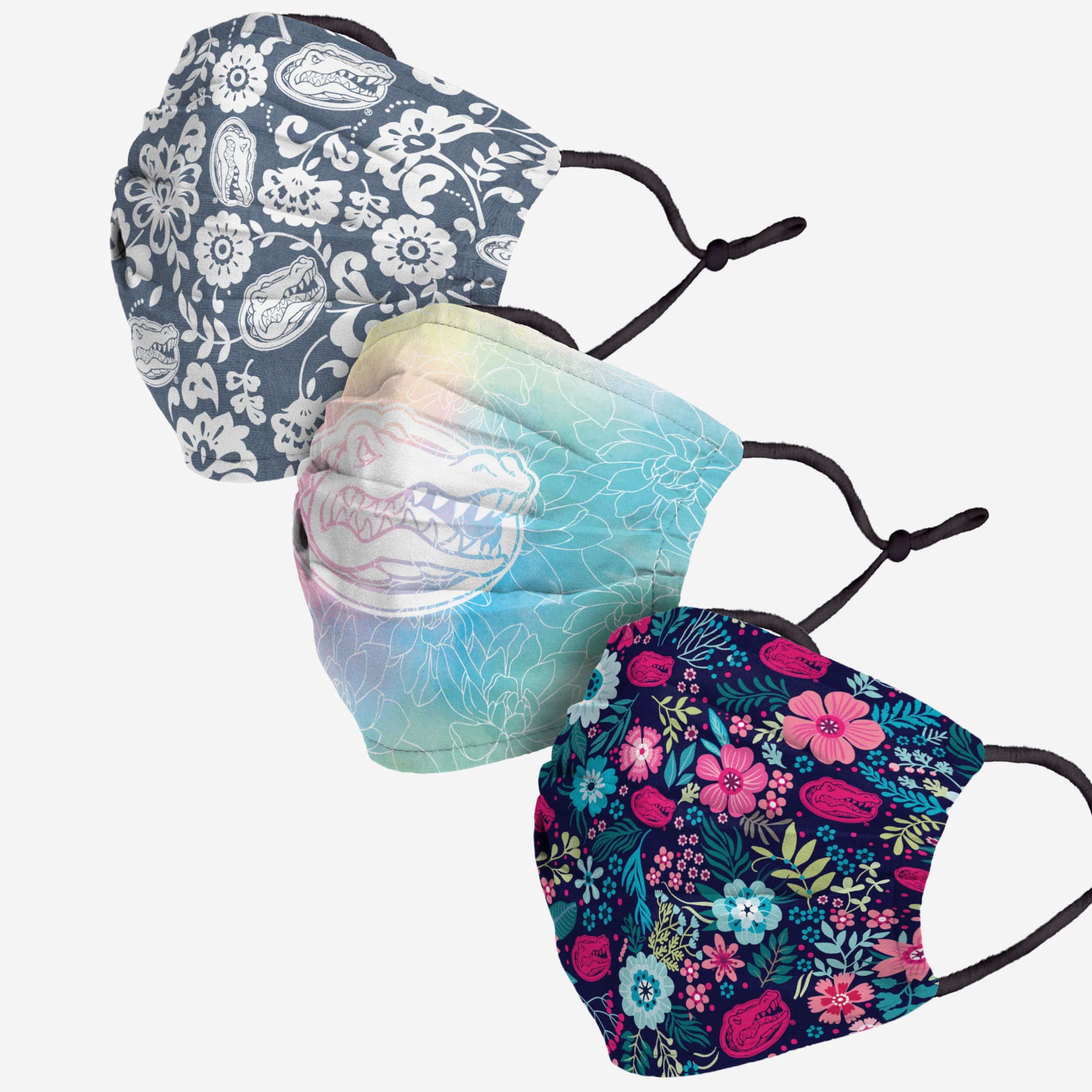 Florida Gators Spring Flowers 3-Pack Face Cover - Show Your Team Spirit!