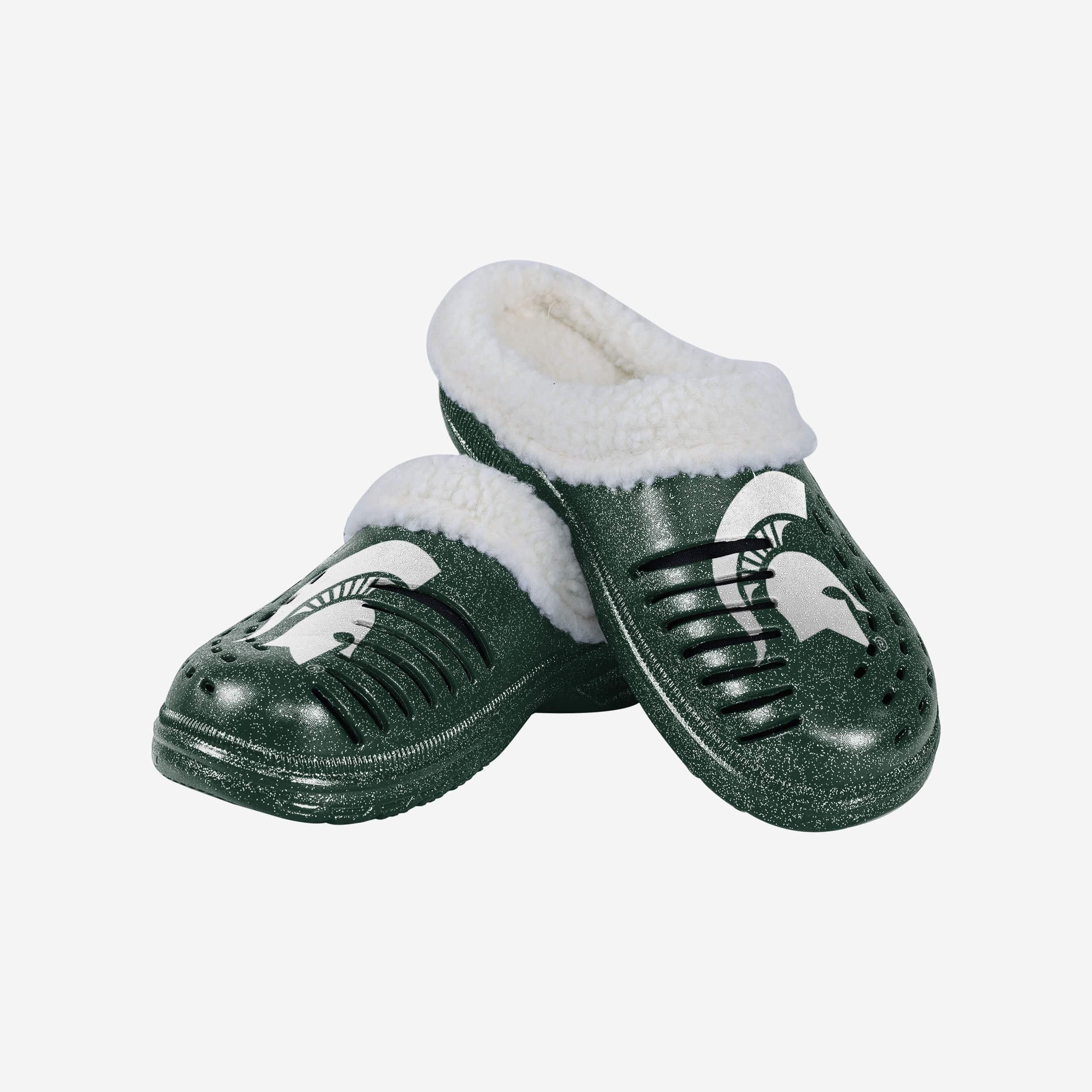Michigan State Spartans Women's Sparkling Sherpa-Lined Clogs