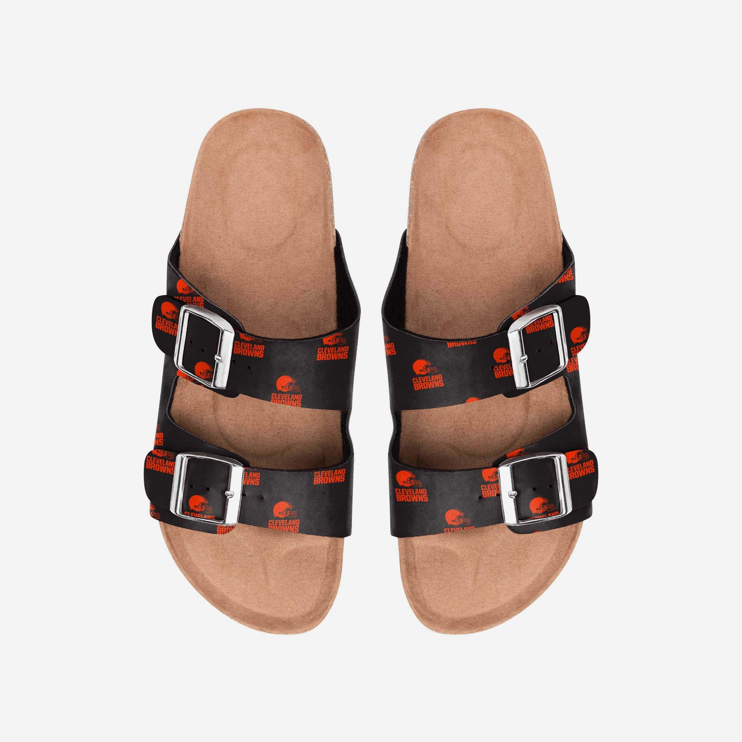 Gorgeous Cleveland Browns Women's Team Logo Double Buckle Sandals