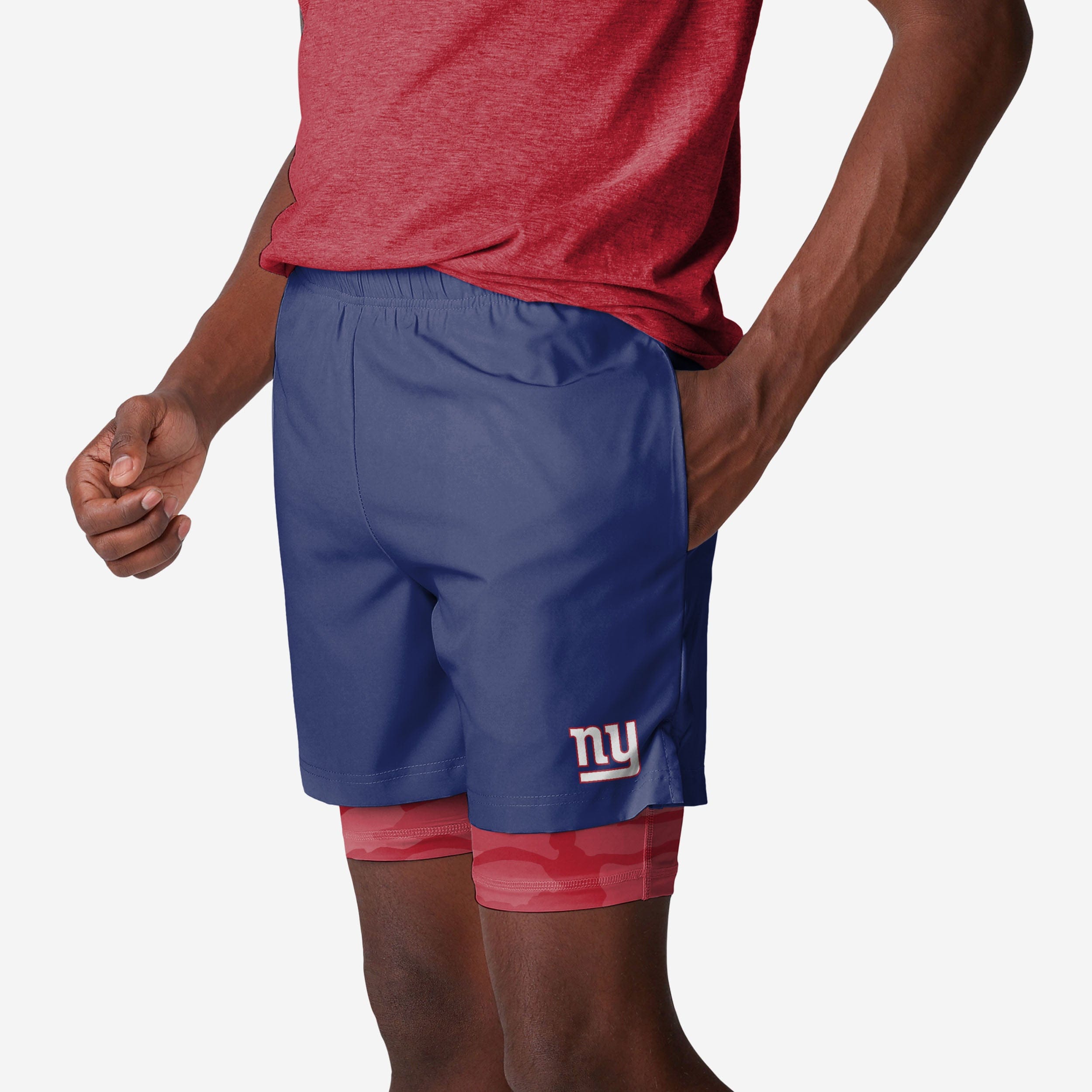 New York Giants Stylish Team Color Camo Liner Shorts - Comfort & Style Combined