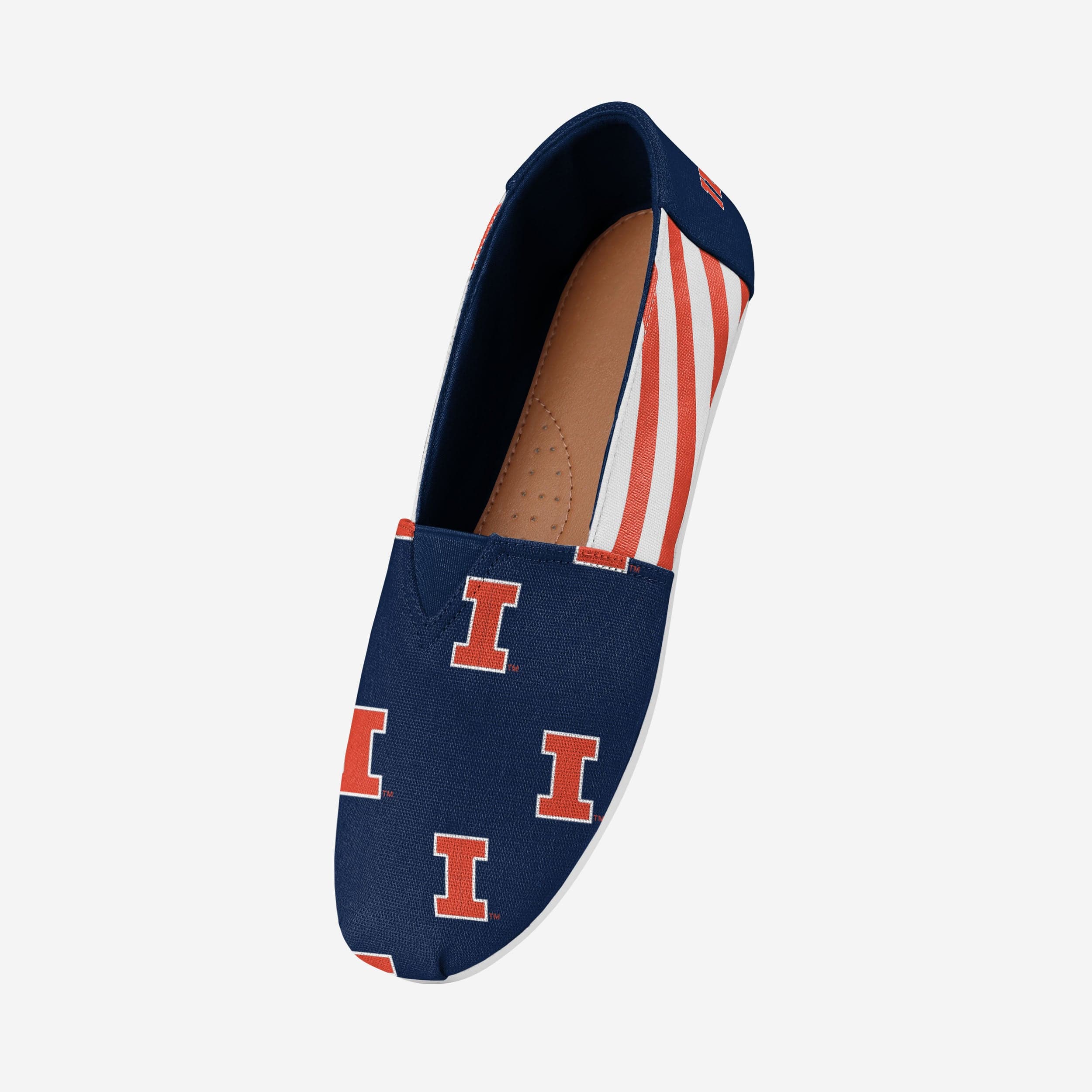 Illinois Fighting Illini Women's Stylish Stripe Canvas Shoes